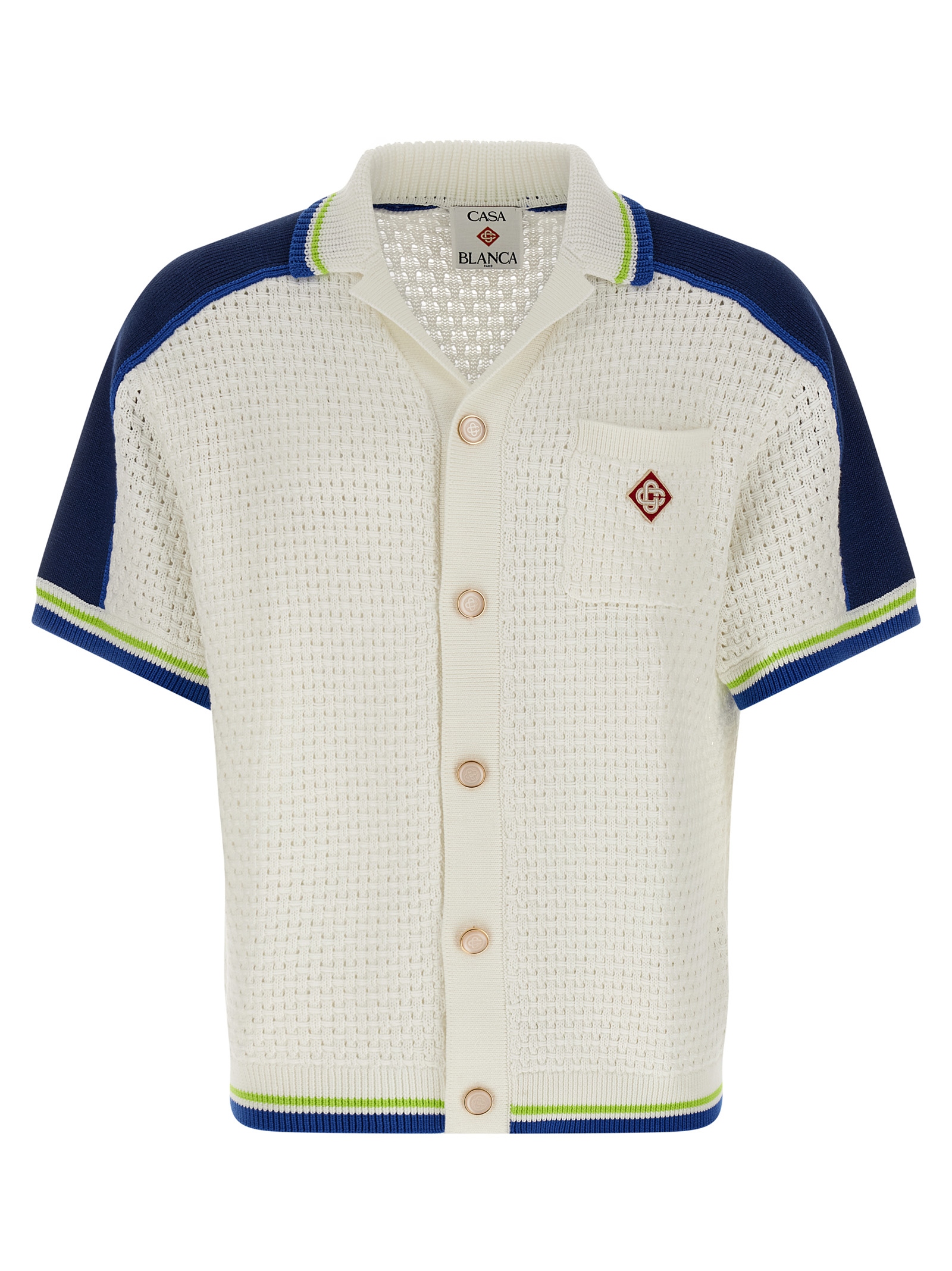 Casablanca Tennis Cotton Crochet Shirt