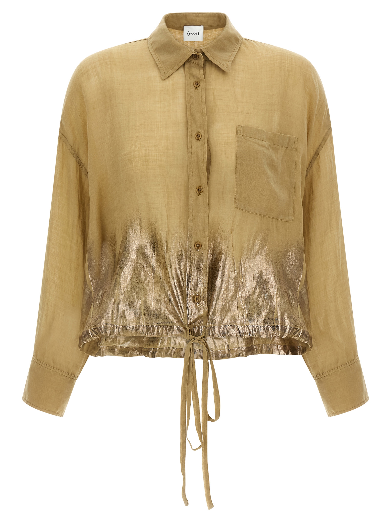 Nude Linen Blend Shirt