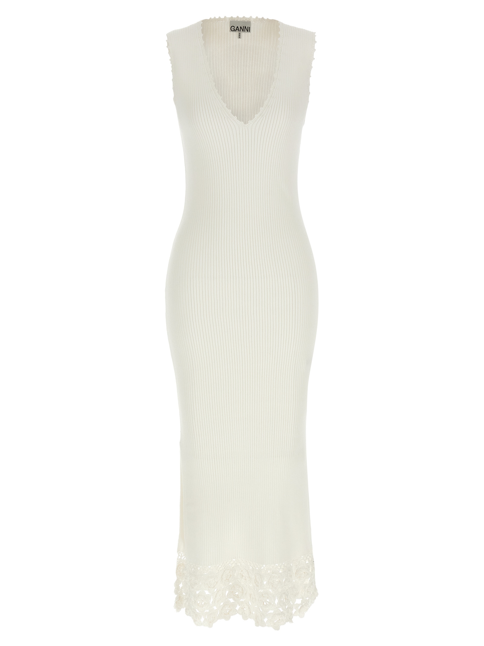 Ganni Cotton Crochet Dress