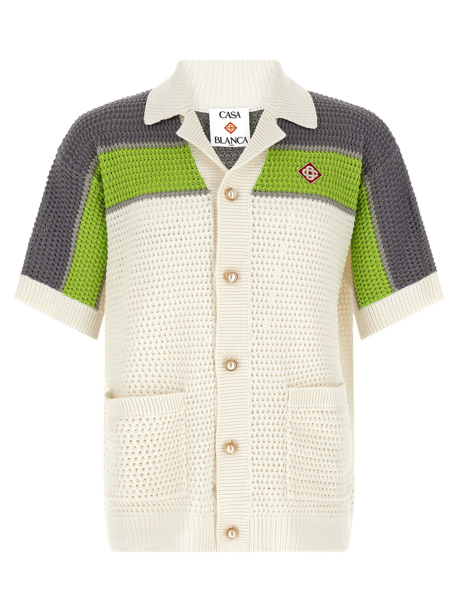 Casablanca Stripe Crochet Shirt