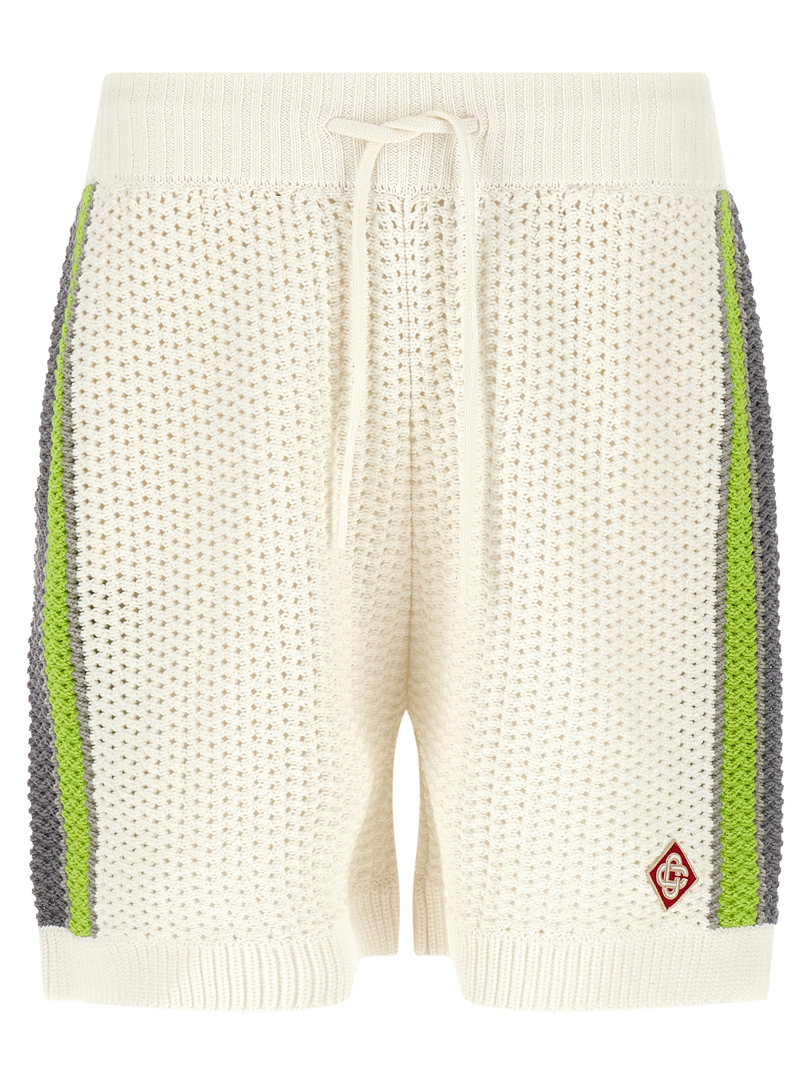 Casablanca Stripe Crochet Bermuda Shorts