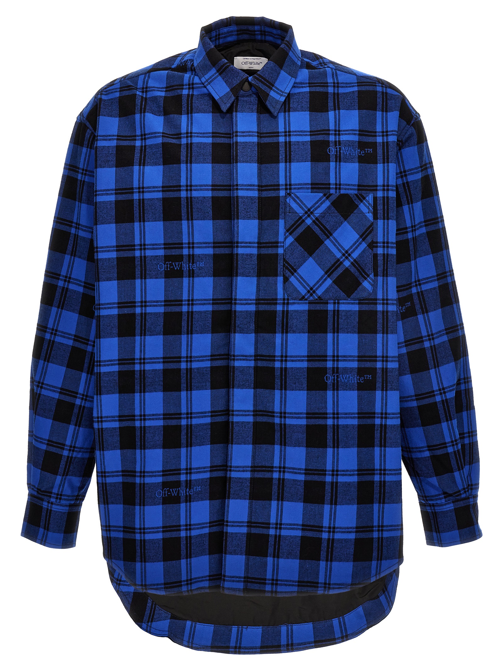 Off White Check Flannel Overshirt