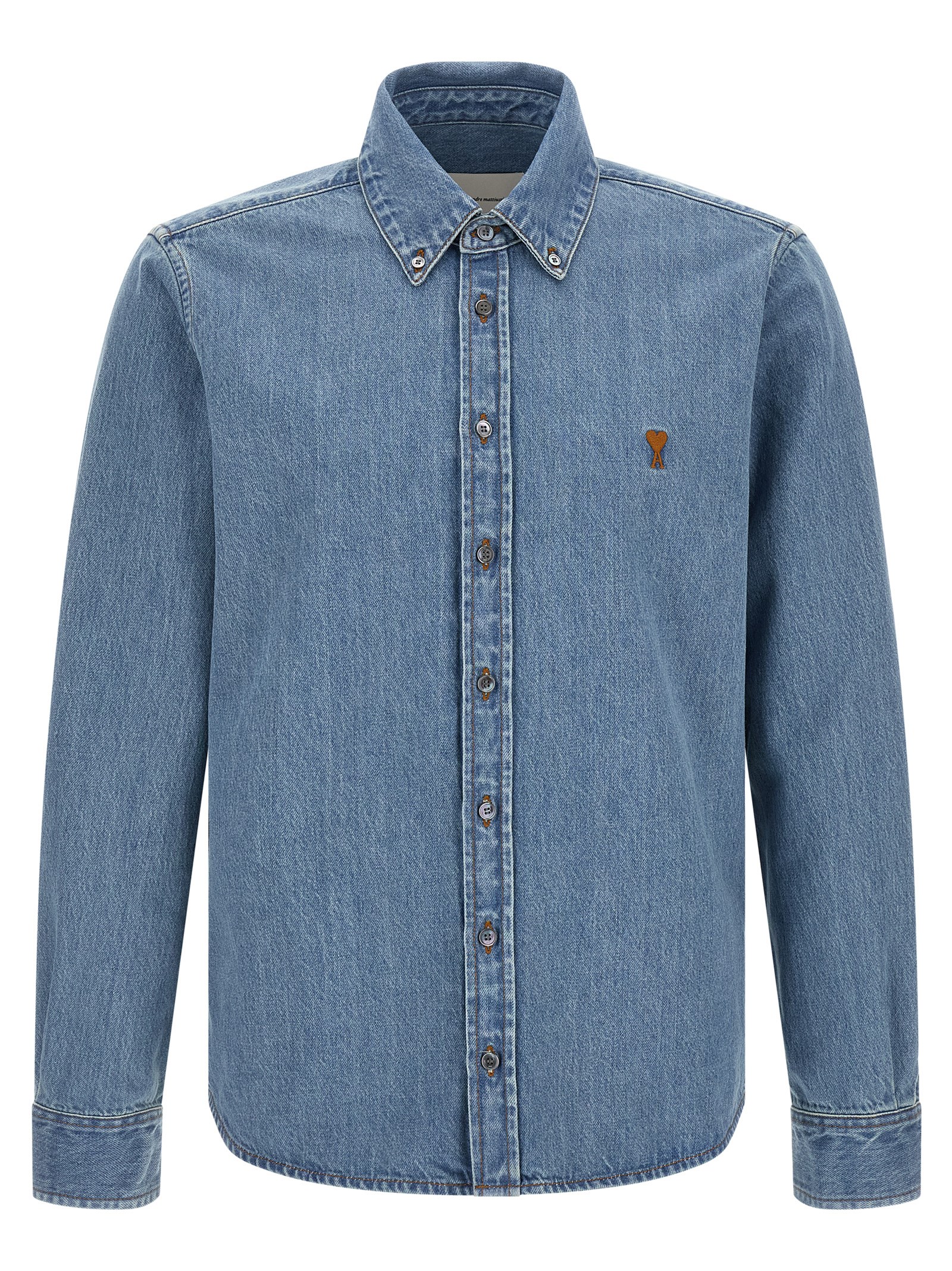 Ami Paris Ami De Coeur Denim Shirt