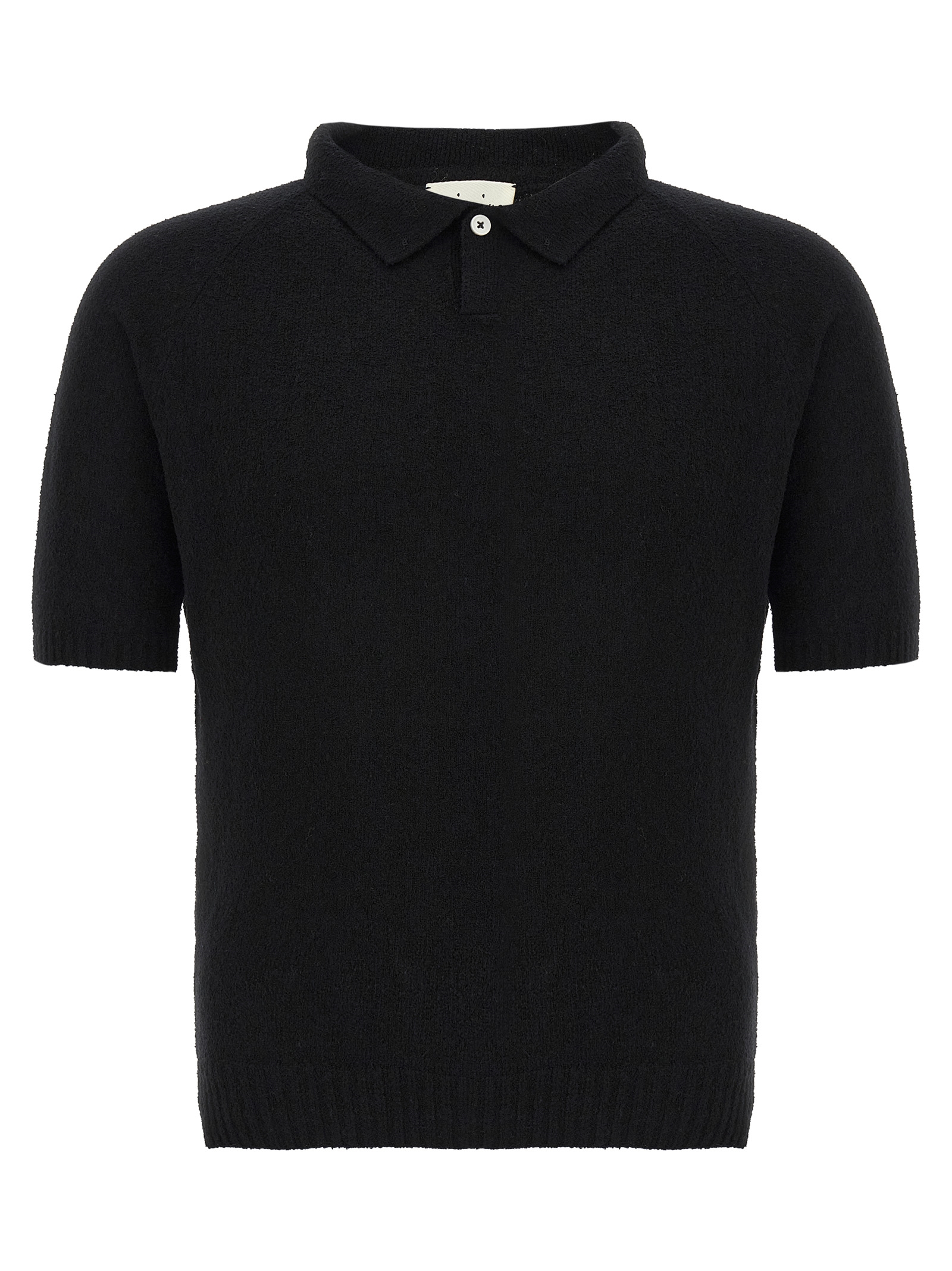 Ma'ry'ya Bouclé Cotton Polo Shirt