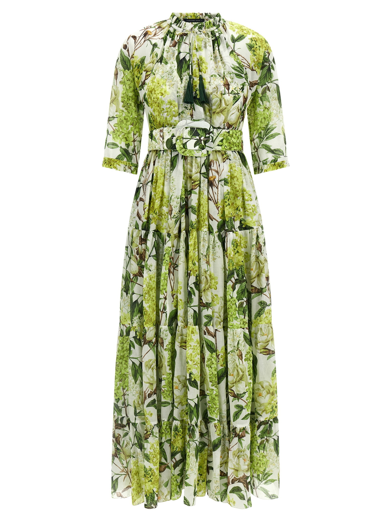 Samantha Sung Eden Long Dress In Cotton Muslin With All Print