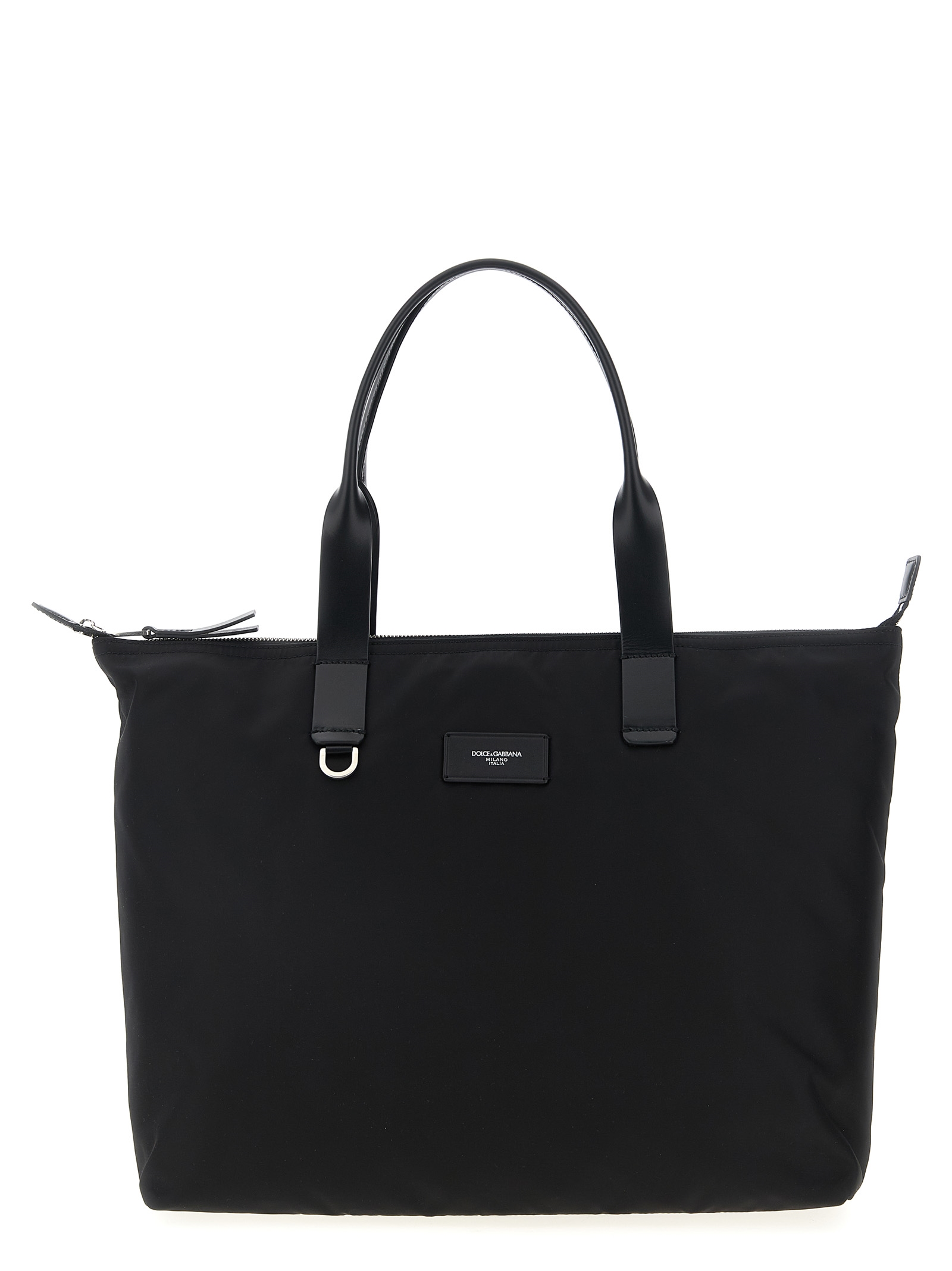 Dolce & Gabbana Media Logo Patch Shopping Bag