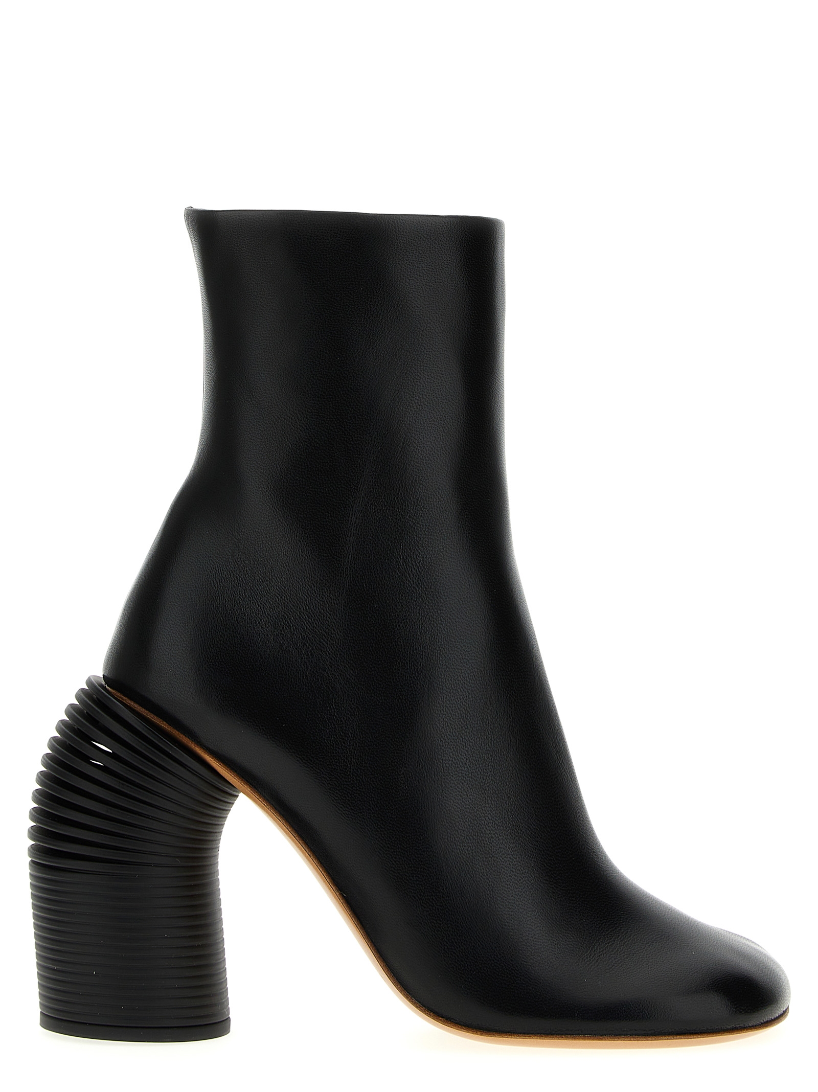 Off White Tonal Spring Ankle Boots
