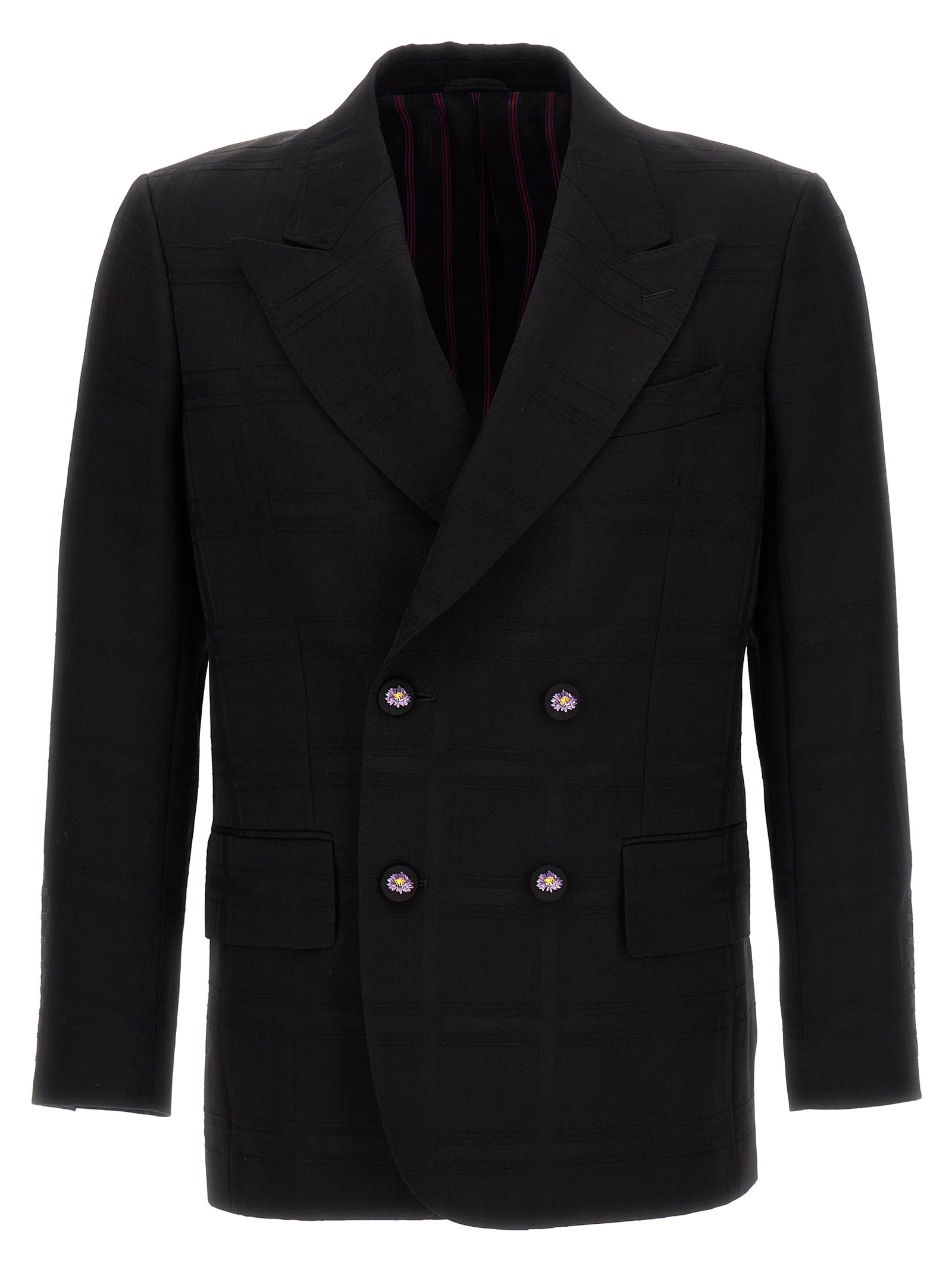 Etro Check Double-breasted Blazer