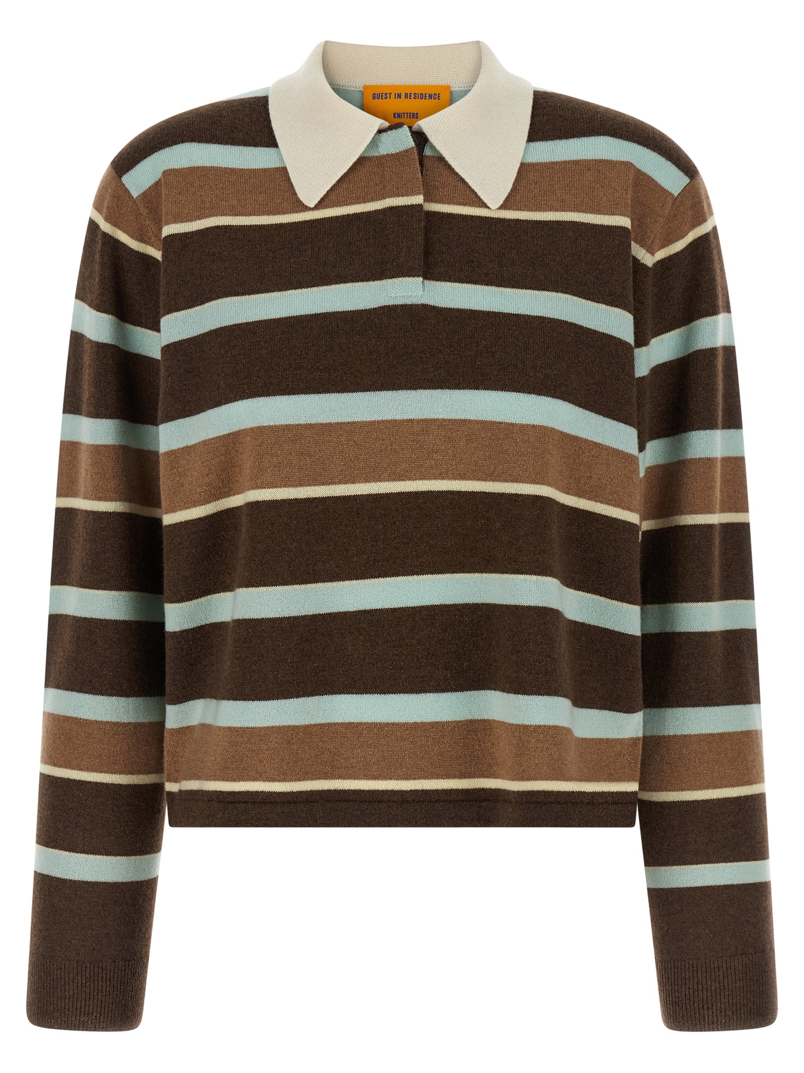 Guest In Residence Cropped Stripe Rugby Sweater