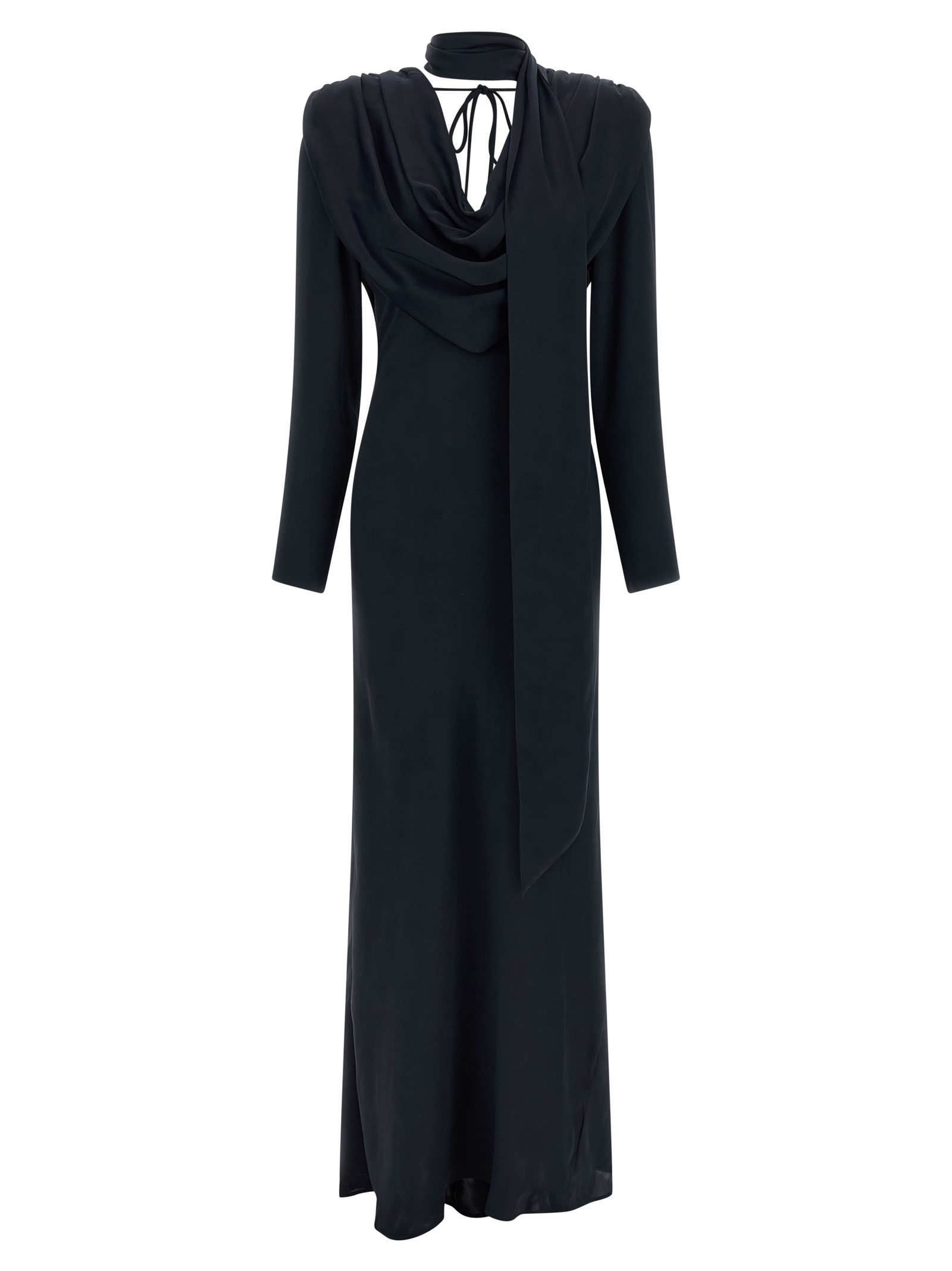 Rotate Birger Christensen Satin Maxi Drapy Dress