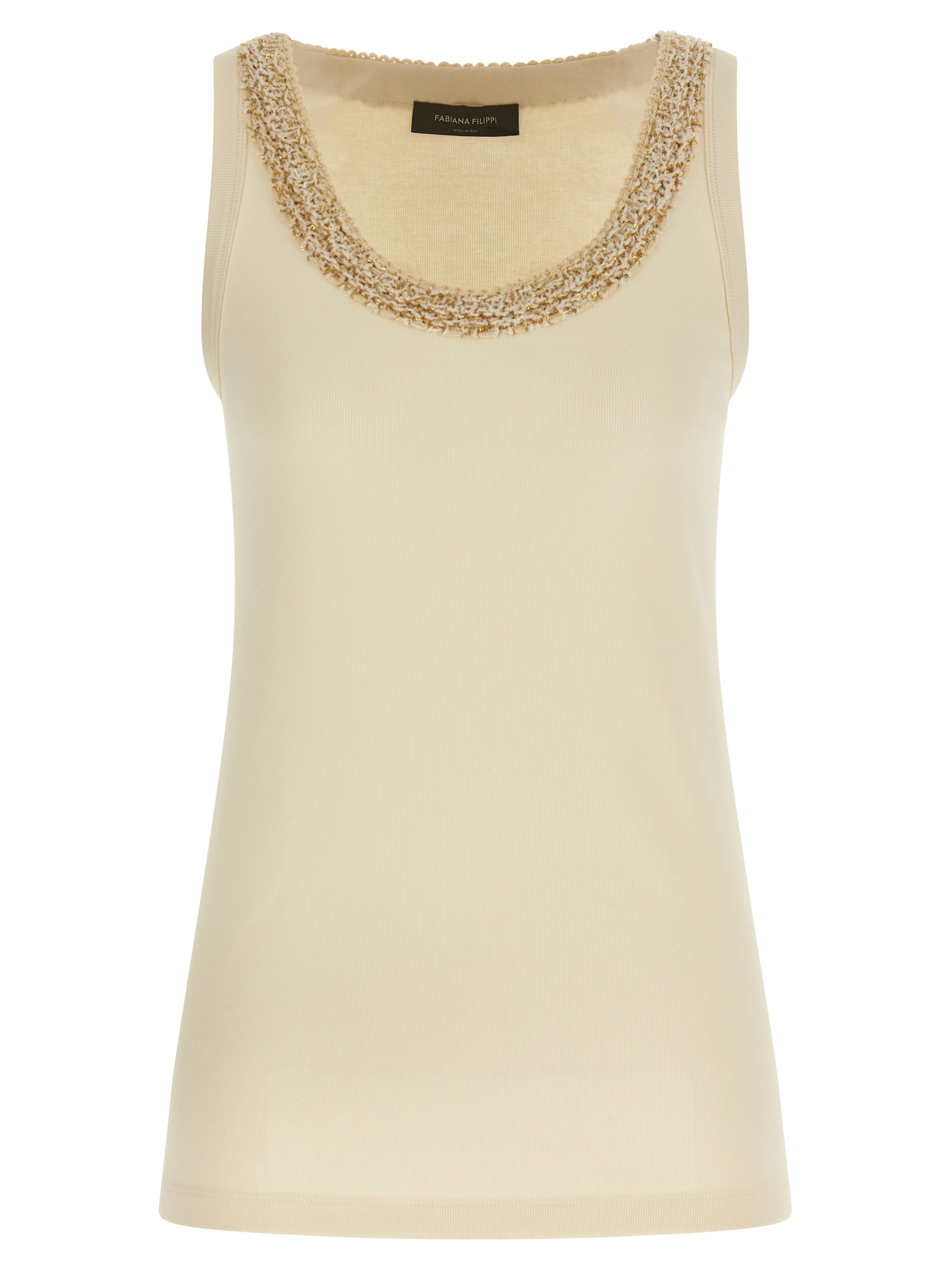 Fabiana Filippi Tweed Insert Top