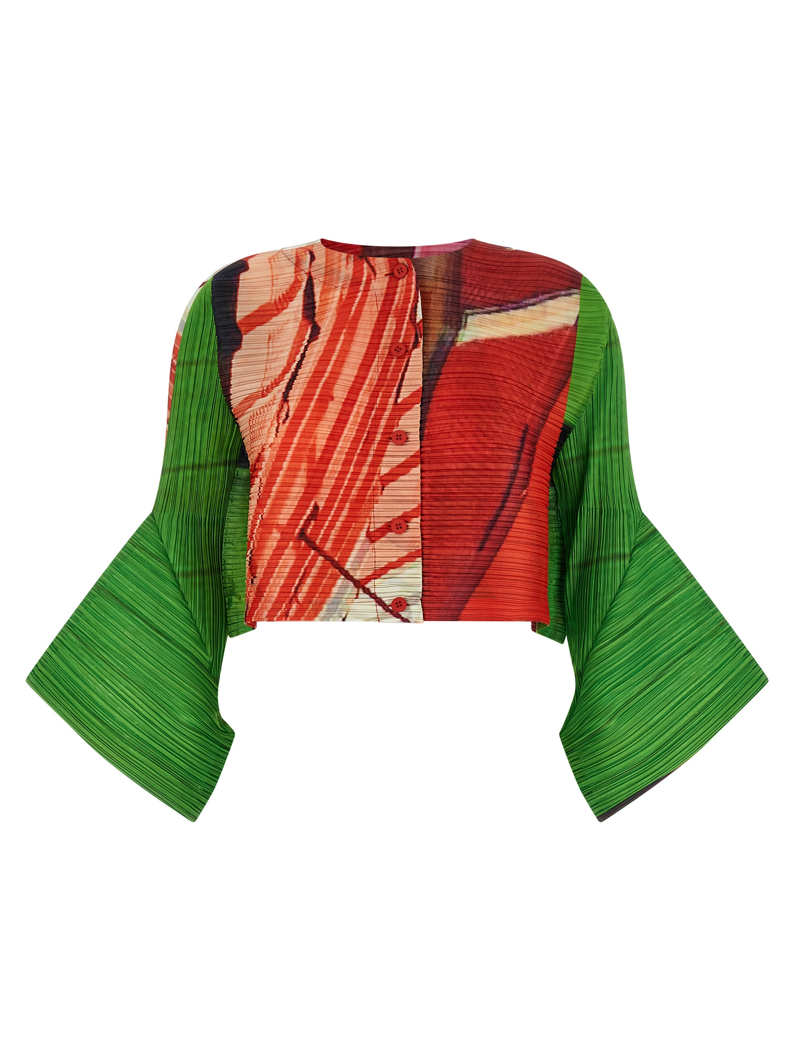 Pleats Please Issey Miyake City Collage Cardigan