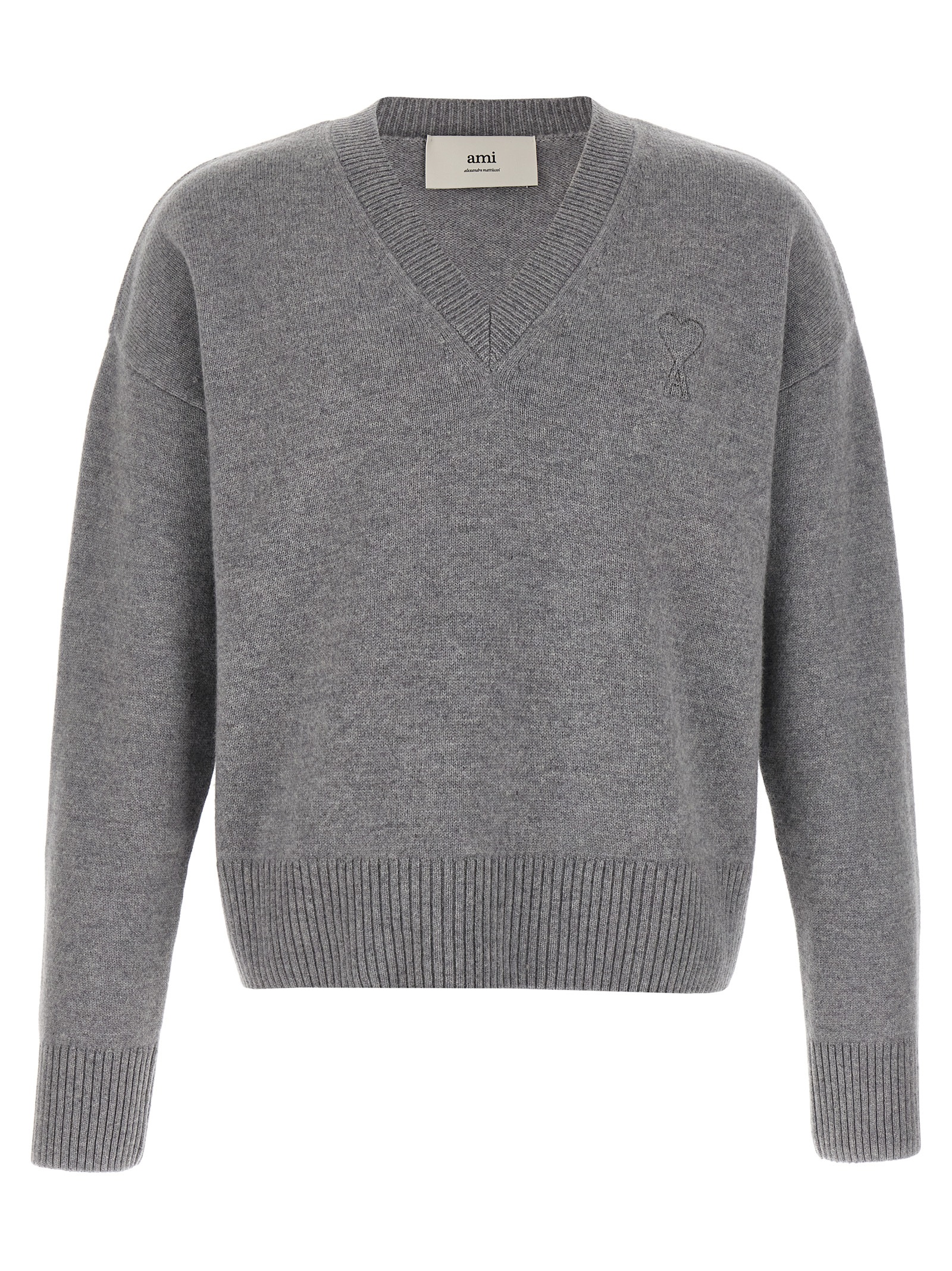 Ami Paris Puff Logo Patch Sweater