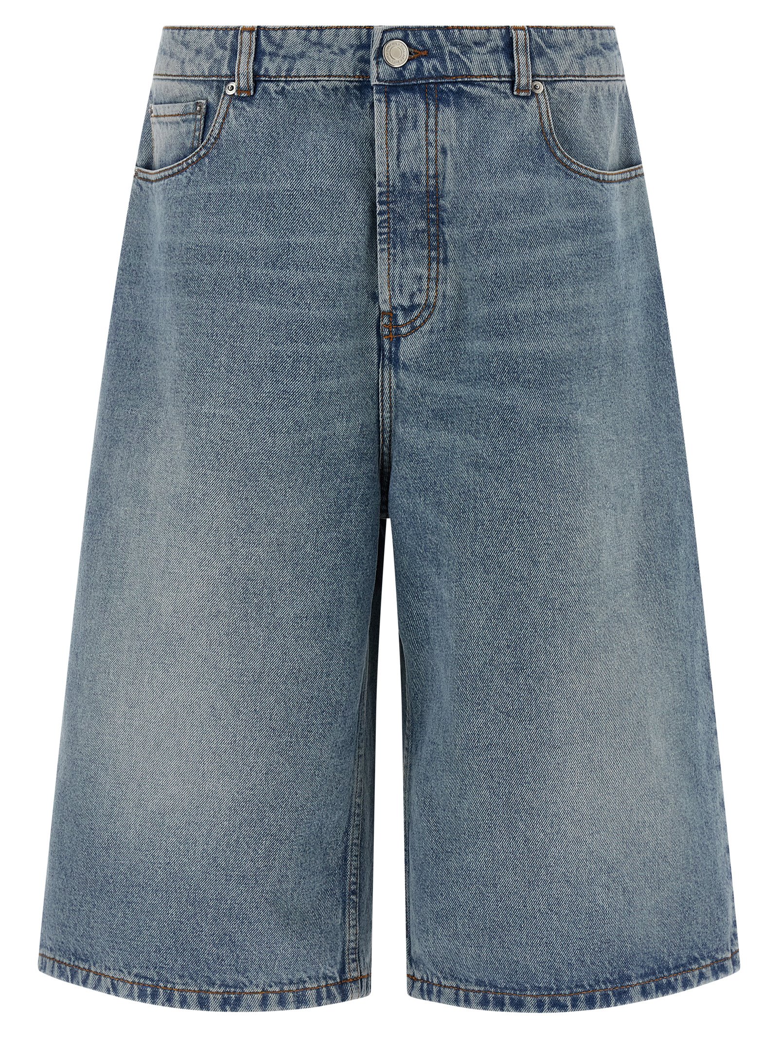 Ami Paris Denim Bermuda Shorts