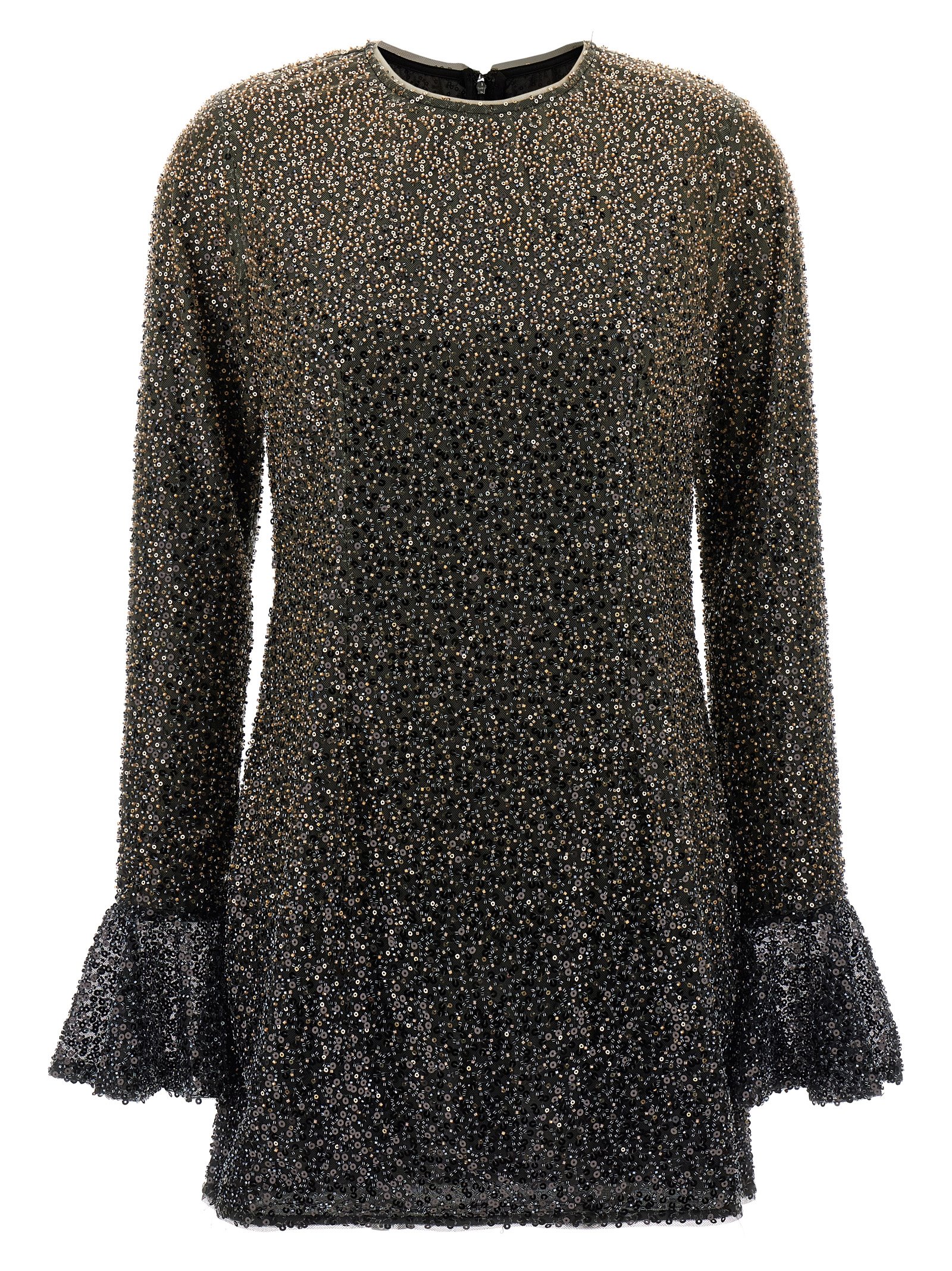 Rotate Birger Christensen Beaded Ls Mini Dress