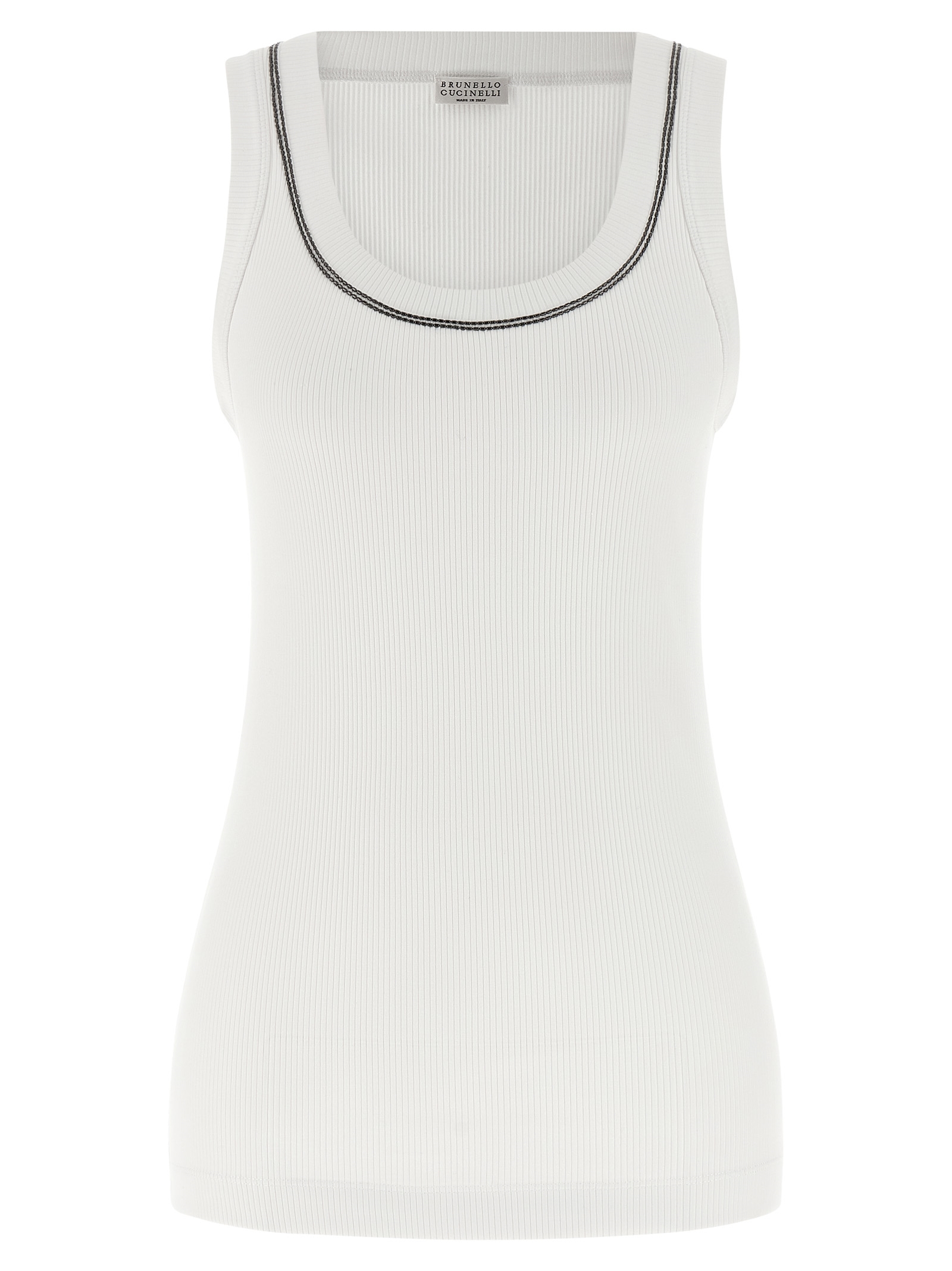 Brunello Cucinelli Shiny Trim Top