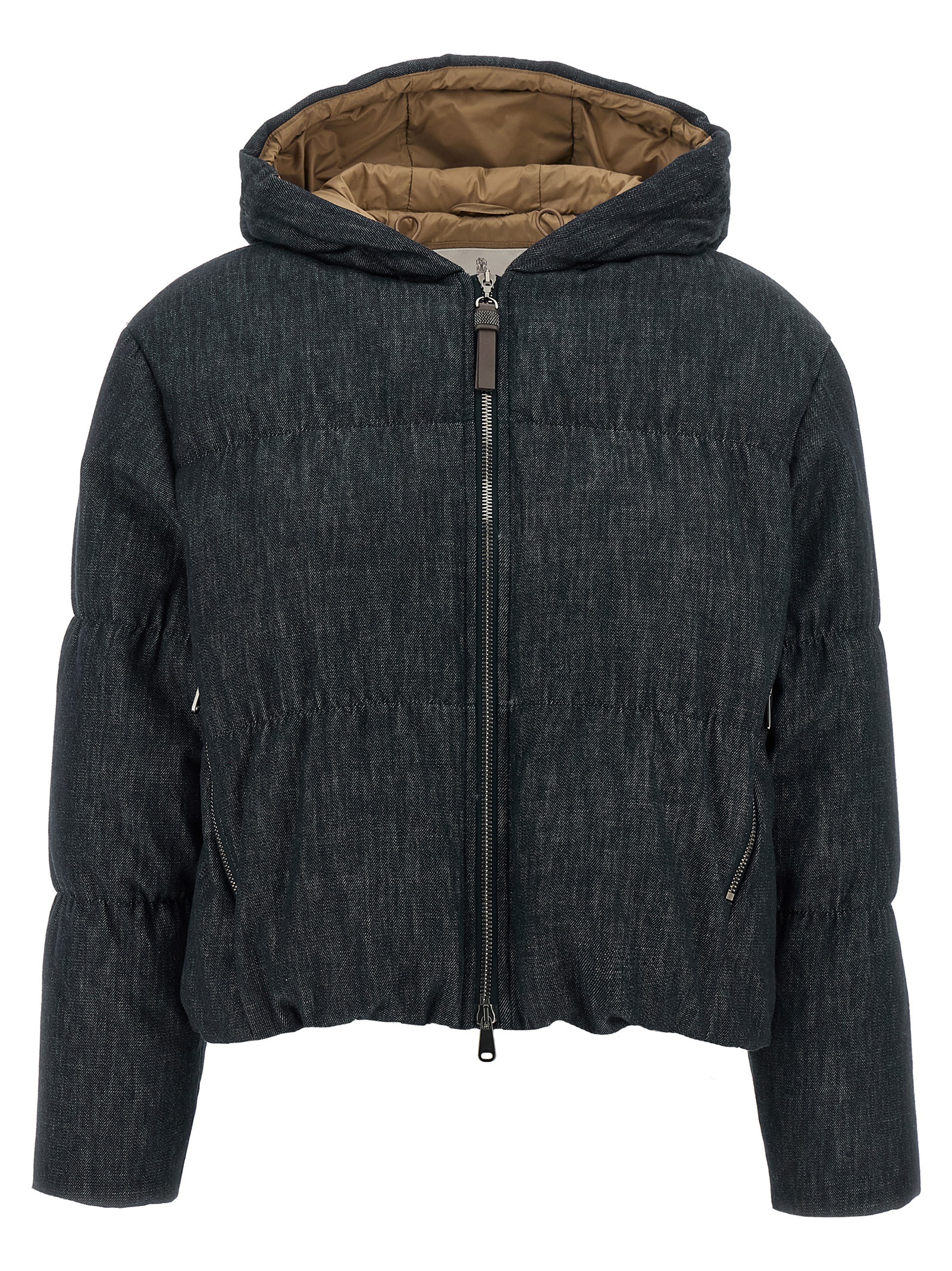 Brunello Cucinelli Denim-effect Twill Down Jacket