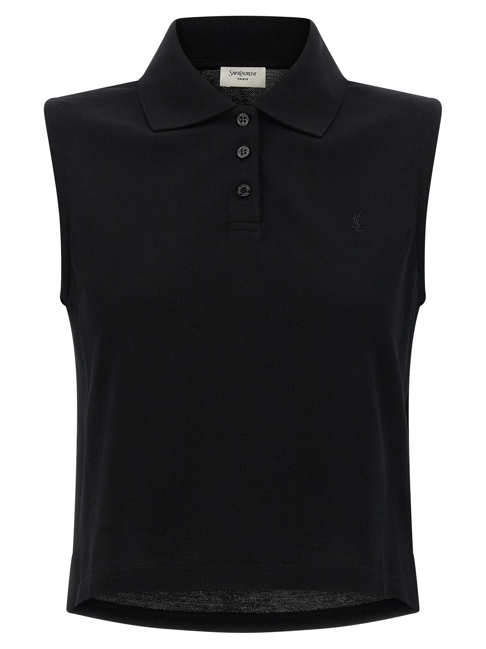 Saint Laurent Cassandre Embroidered Polo Shirt