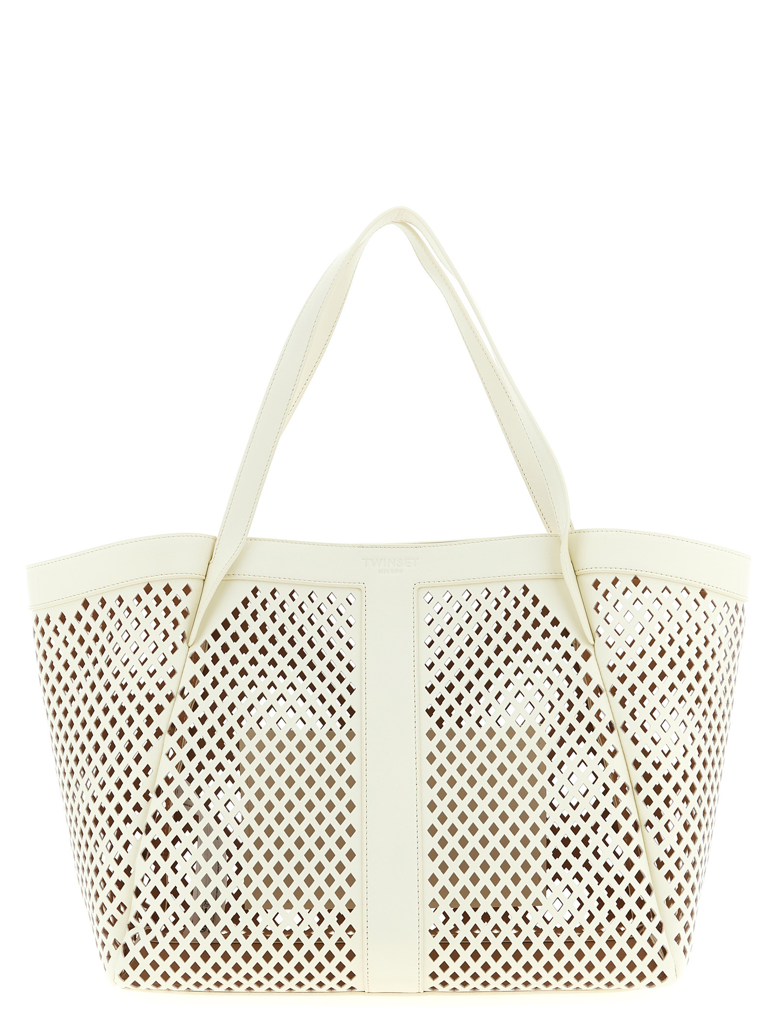 Twin Set Openwork Leather Shopping Bag