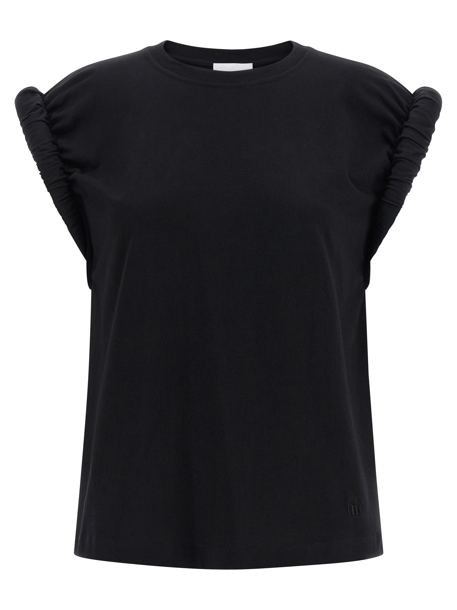 Nude Curled Sleeve T-shirt
