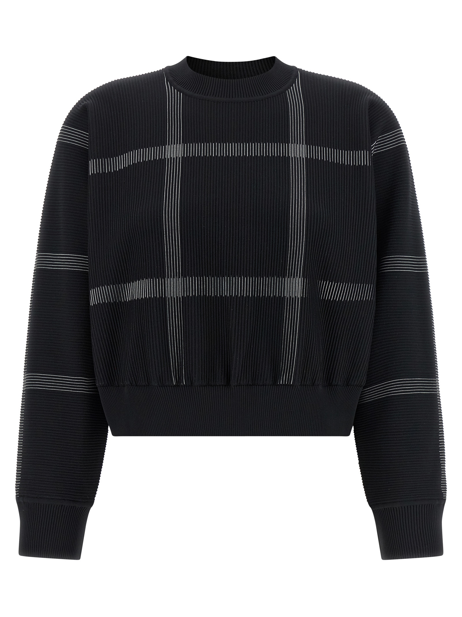 Pleats Please Issey Miyake Crossing Knit Sweater