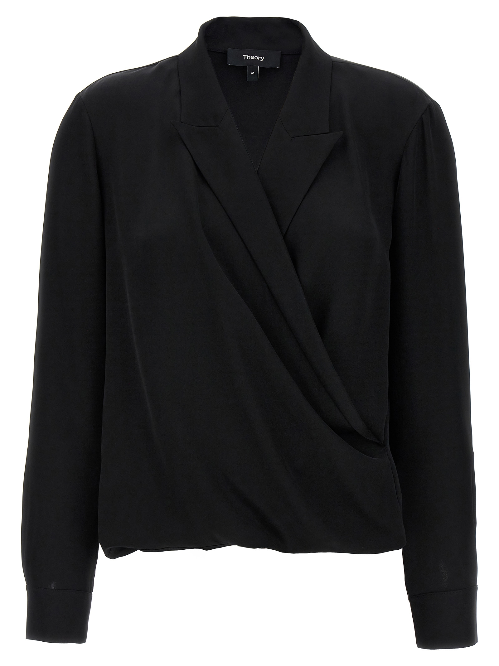 Theory Pk Label Wrap Blouse