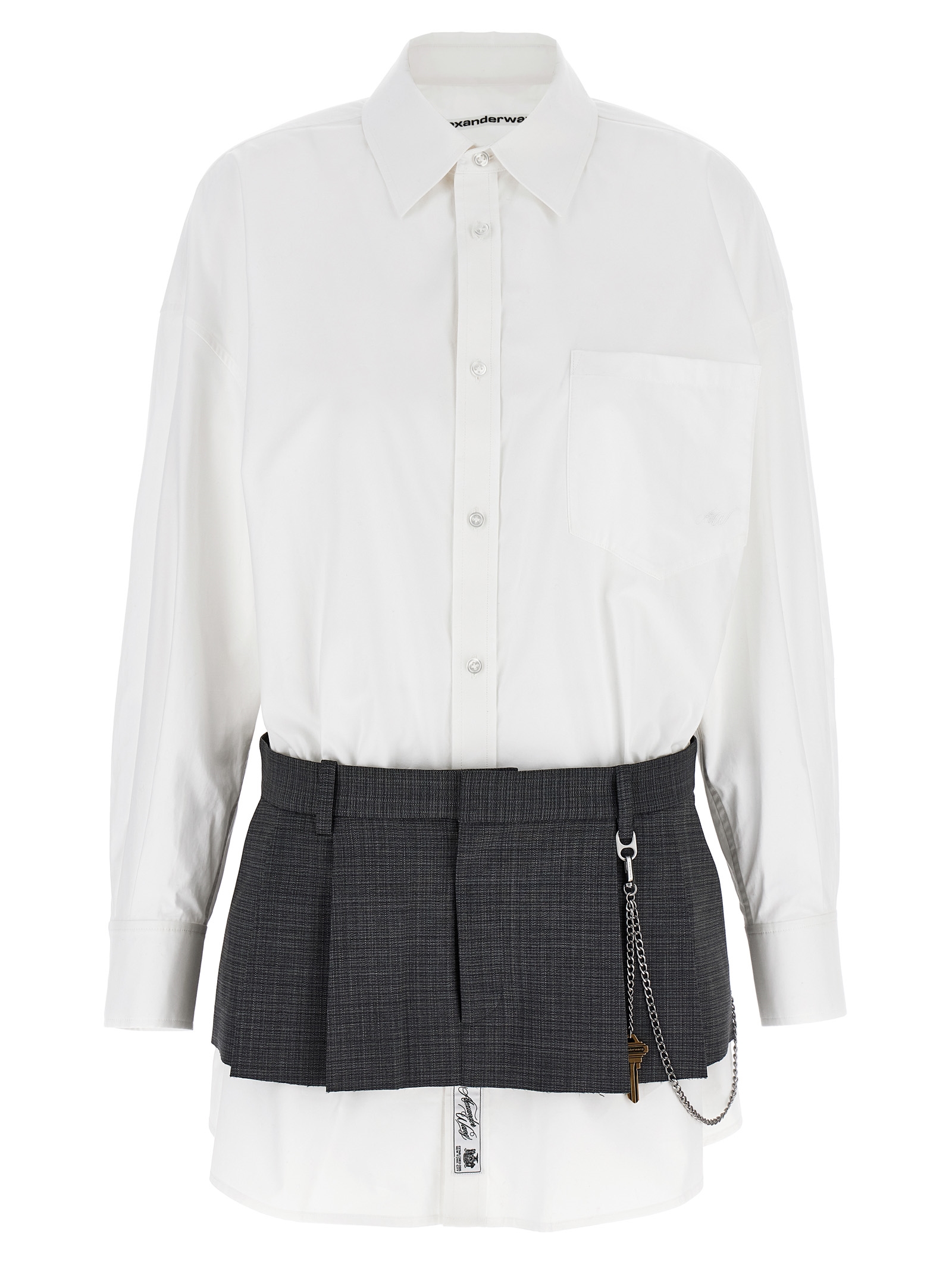 Alexander Wang Pre-styled Shirt Dress W Chain Dress