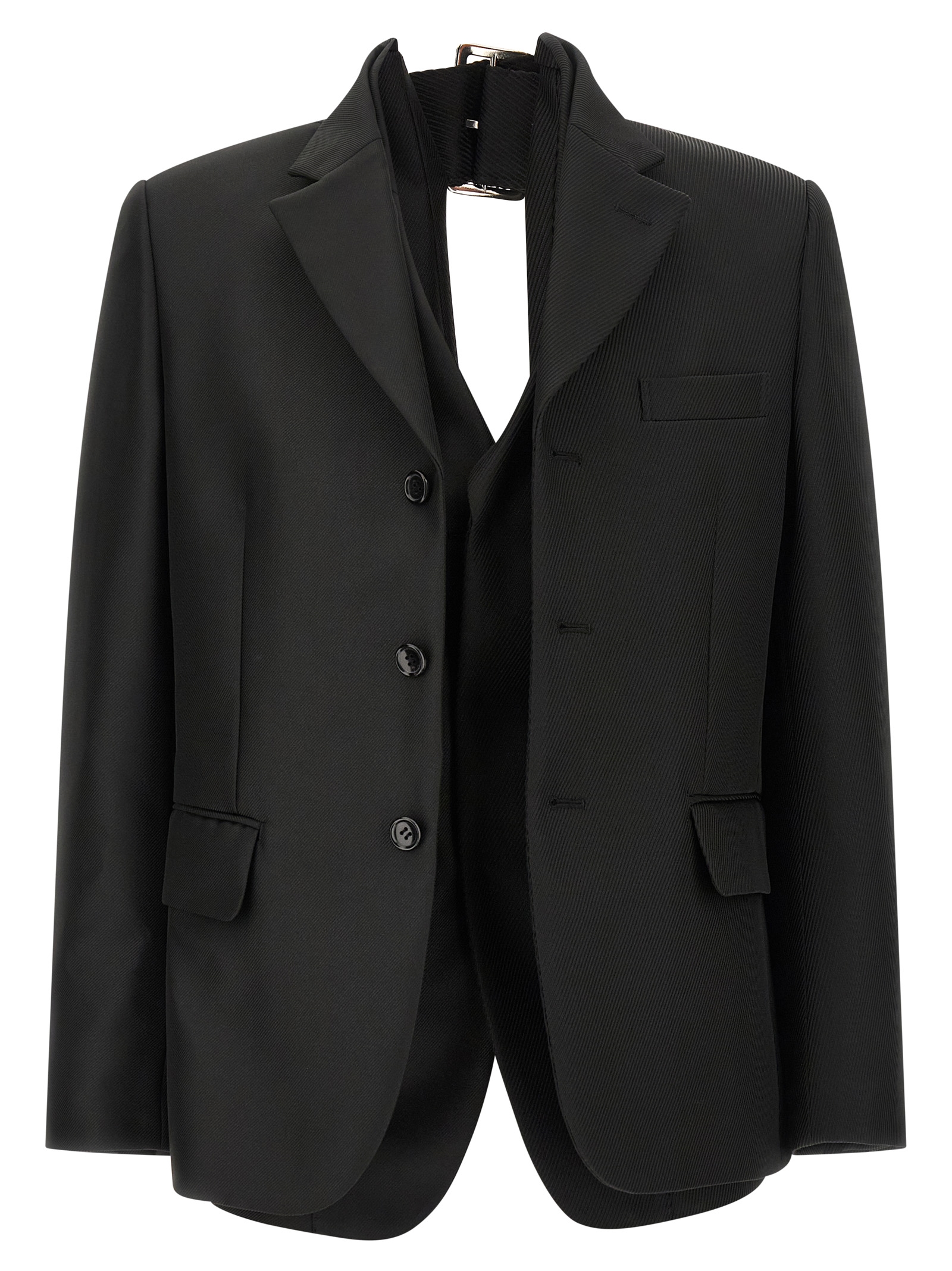 Comme Des Garcons Double Layer Effect Blazer