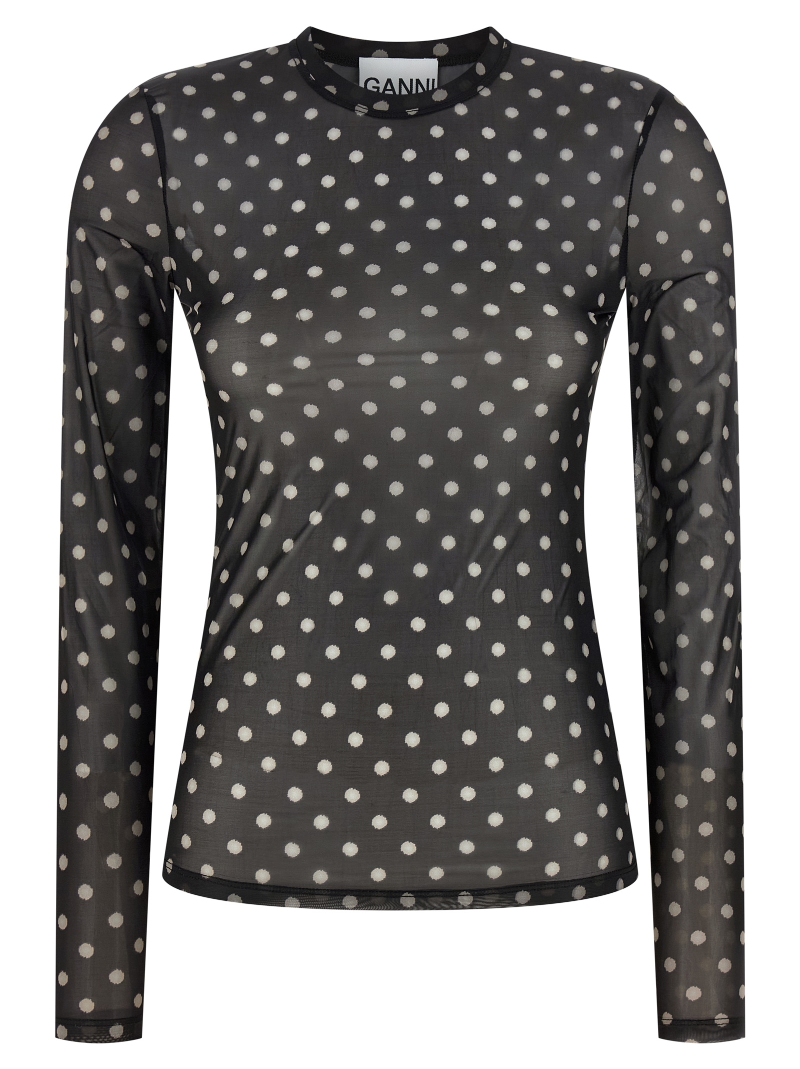 Ganni Printed Sheer Sweater