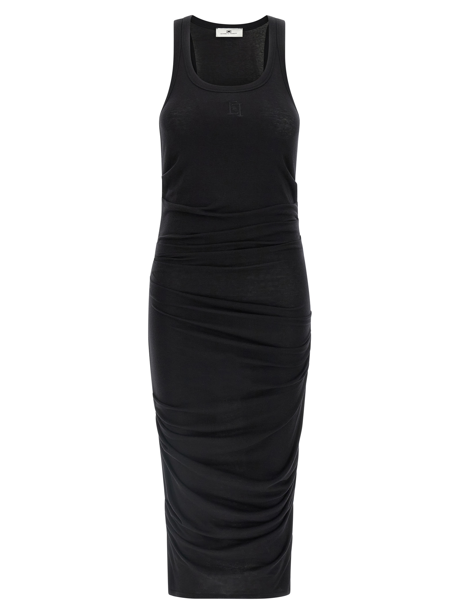 Elisabetta Franchi Logo Embroidery Dress