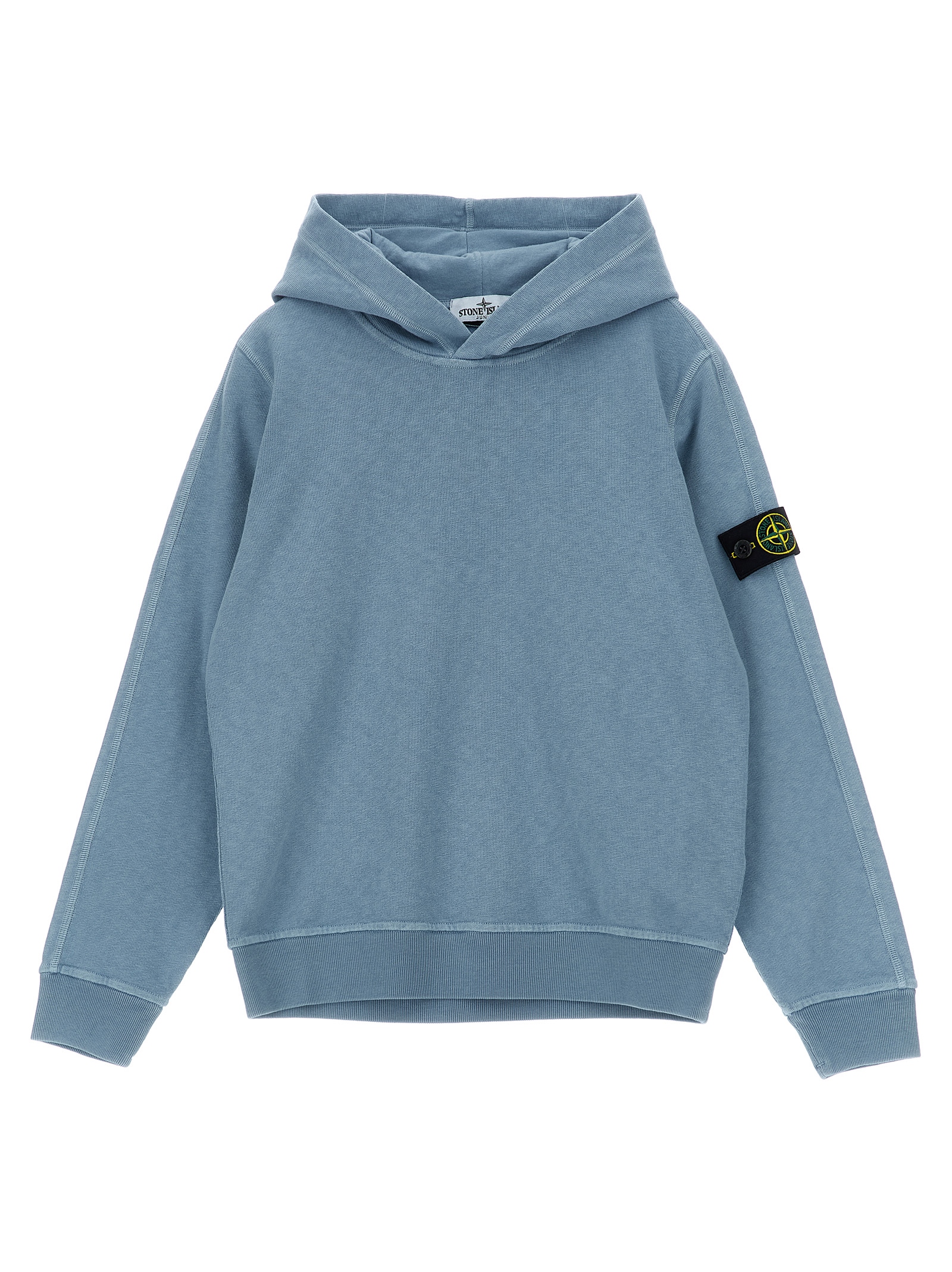 Stone Island Junior Malfilé Cotton Hoodie