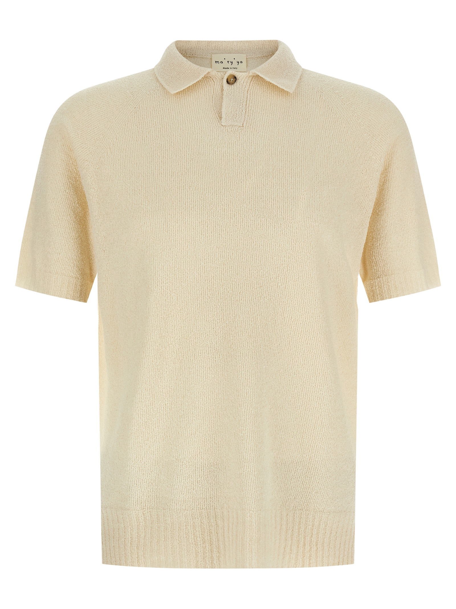 Ma'ry'ya Spongy Effect Polo Shirt