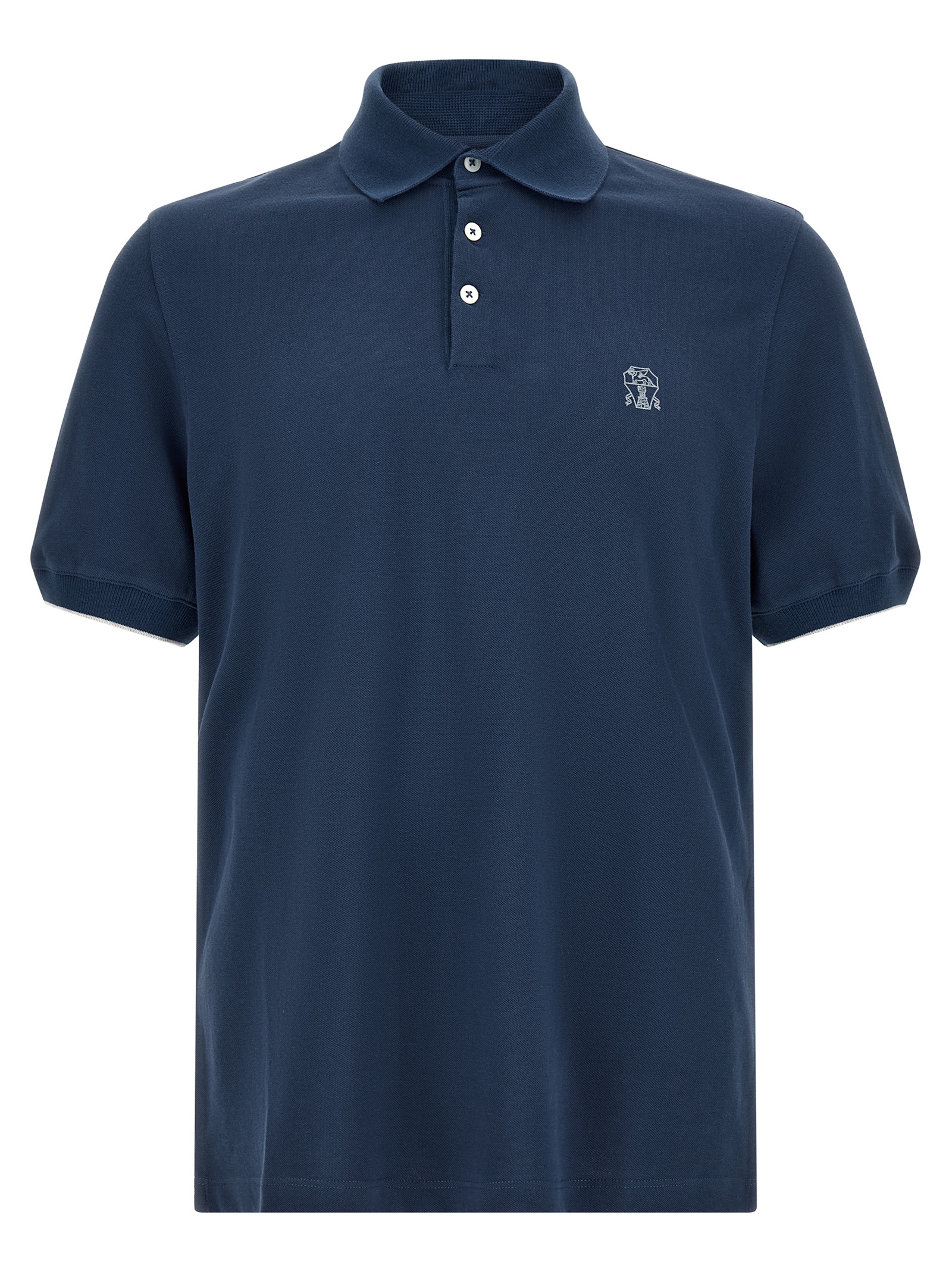 Brunello Cucinelli Logo Piqué Polo Shirt