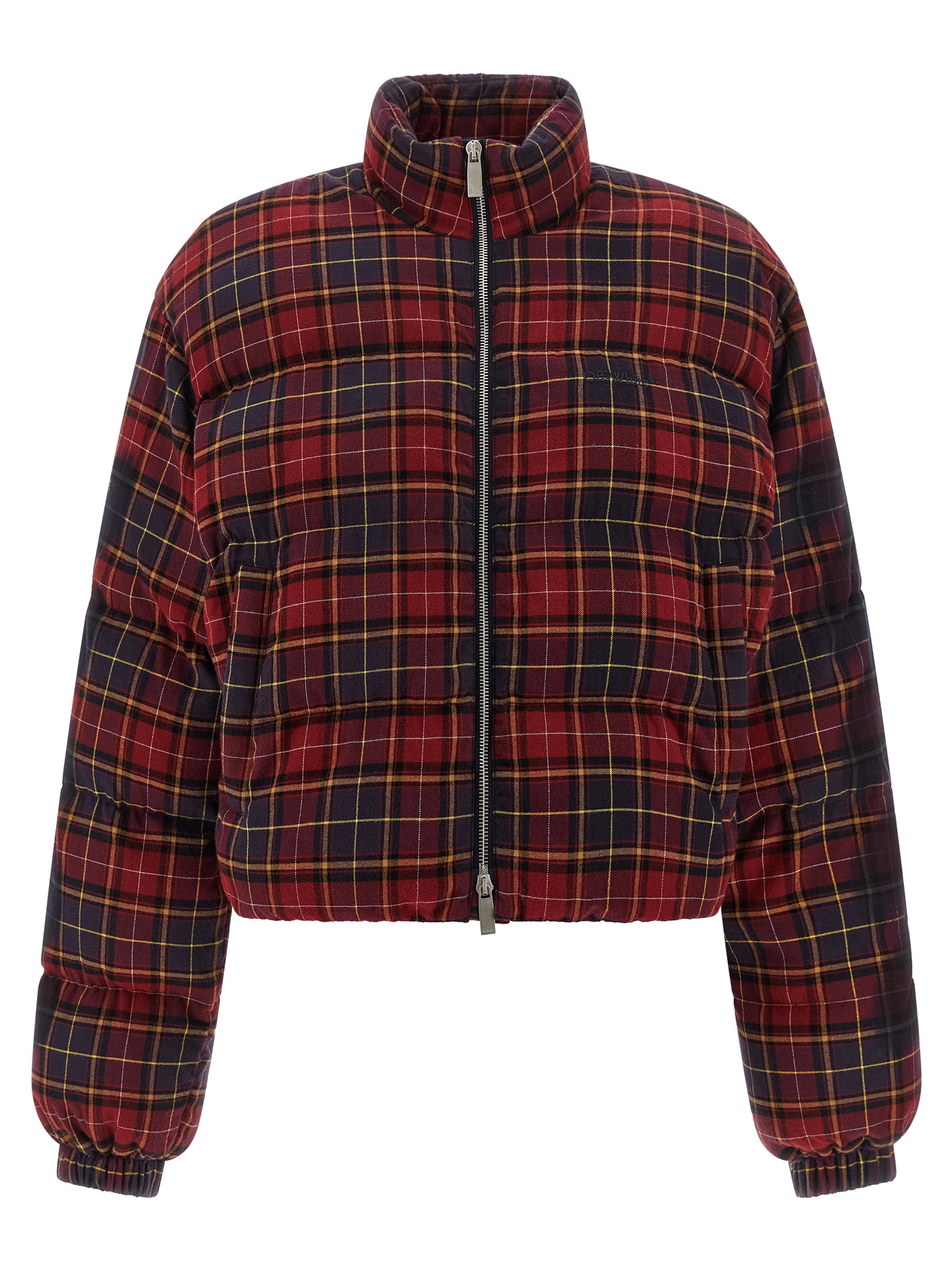 Off White Check Flan Arrow Spray Down Jacket
