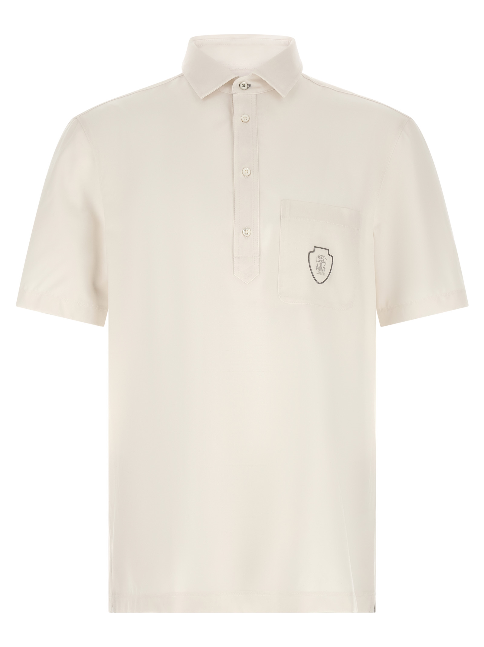 Brunello Cucinelli Heraldic Logo Polo Shirt