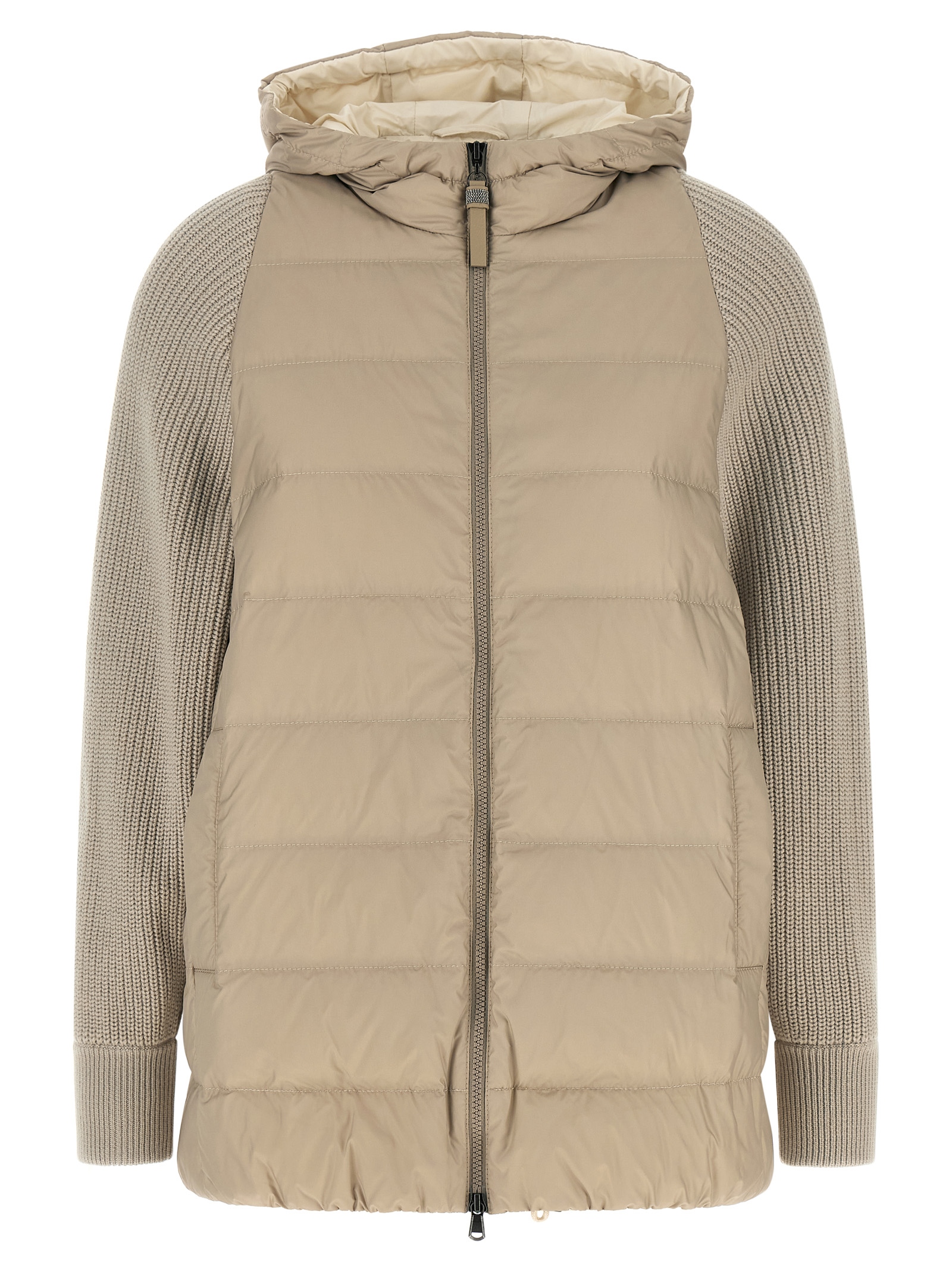 Brunello Cucinelli Shiny Zipper Pull Down Jacket