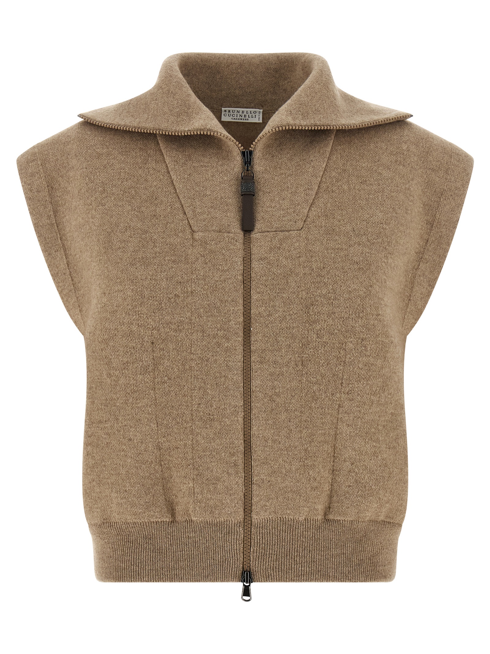 Brunello Cucinelli Shiny Zipper Pull Vest
