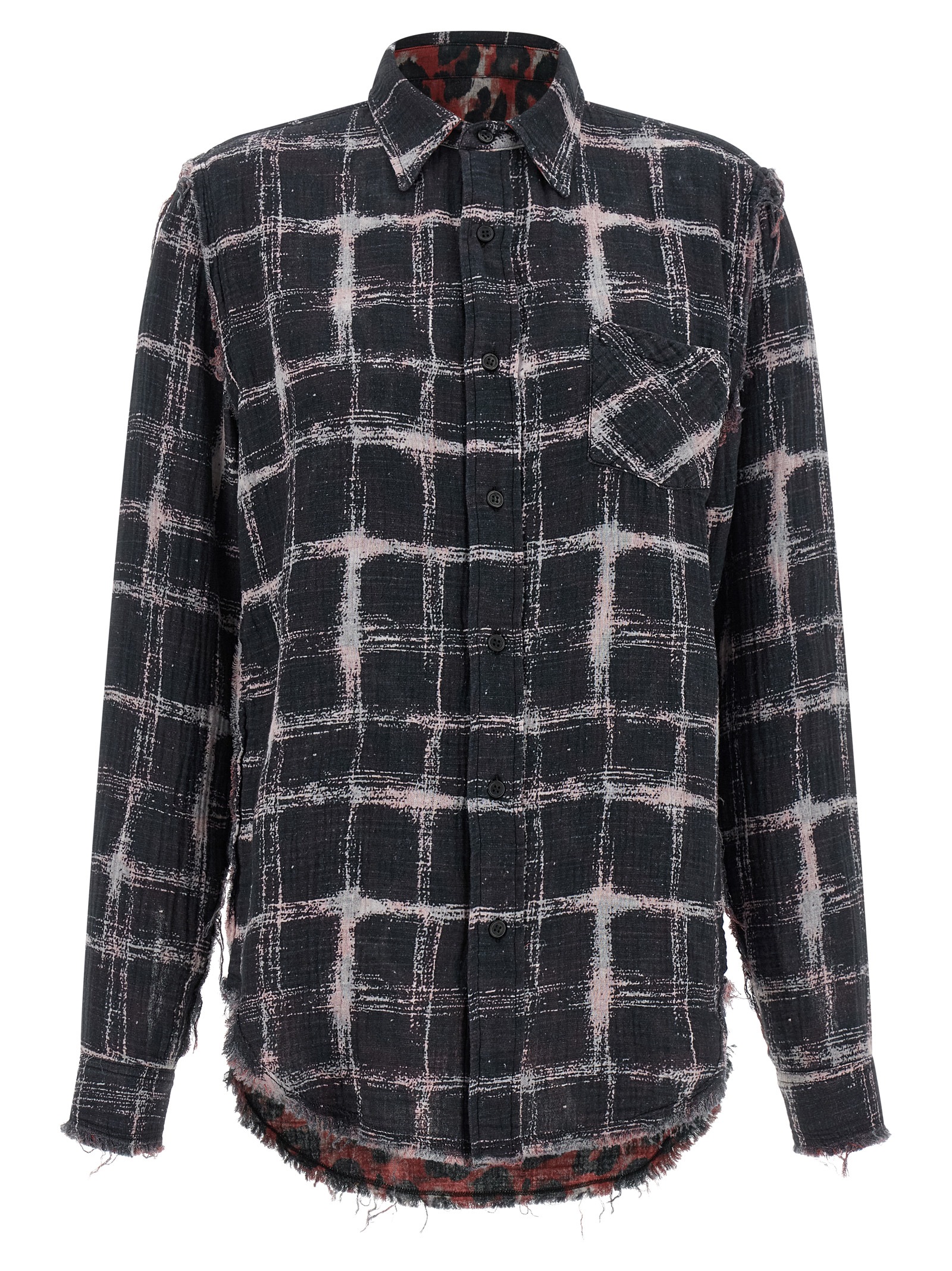 R13 Fringed Hem Reversible Shirt