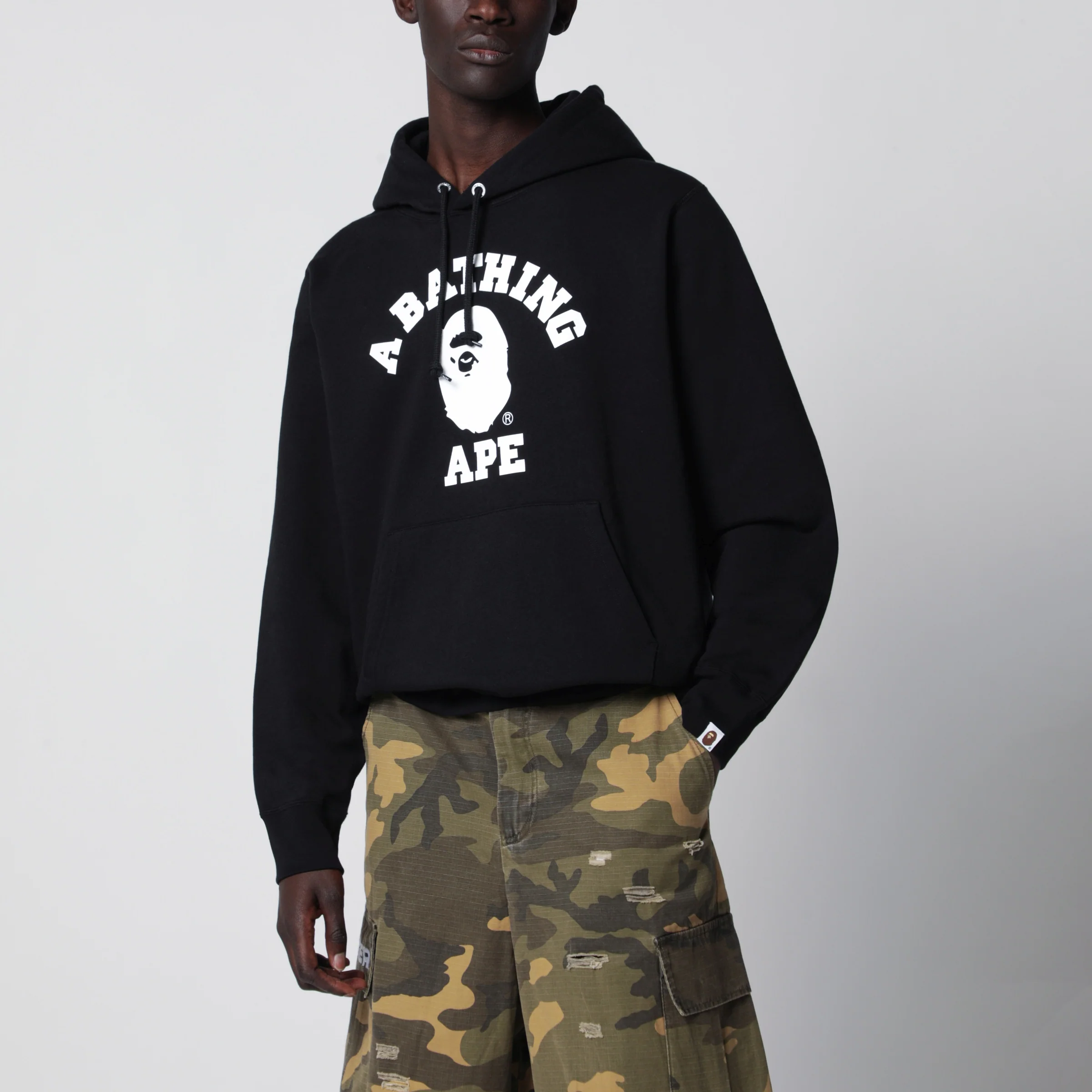 BAPE Black hoodie with logo print