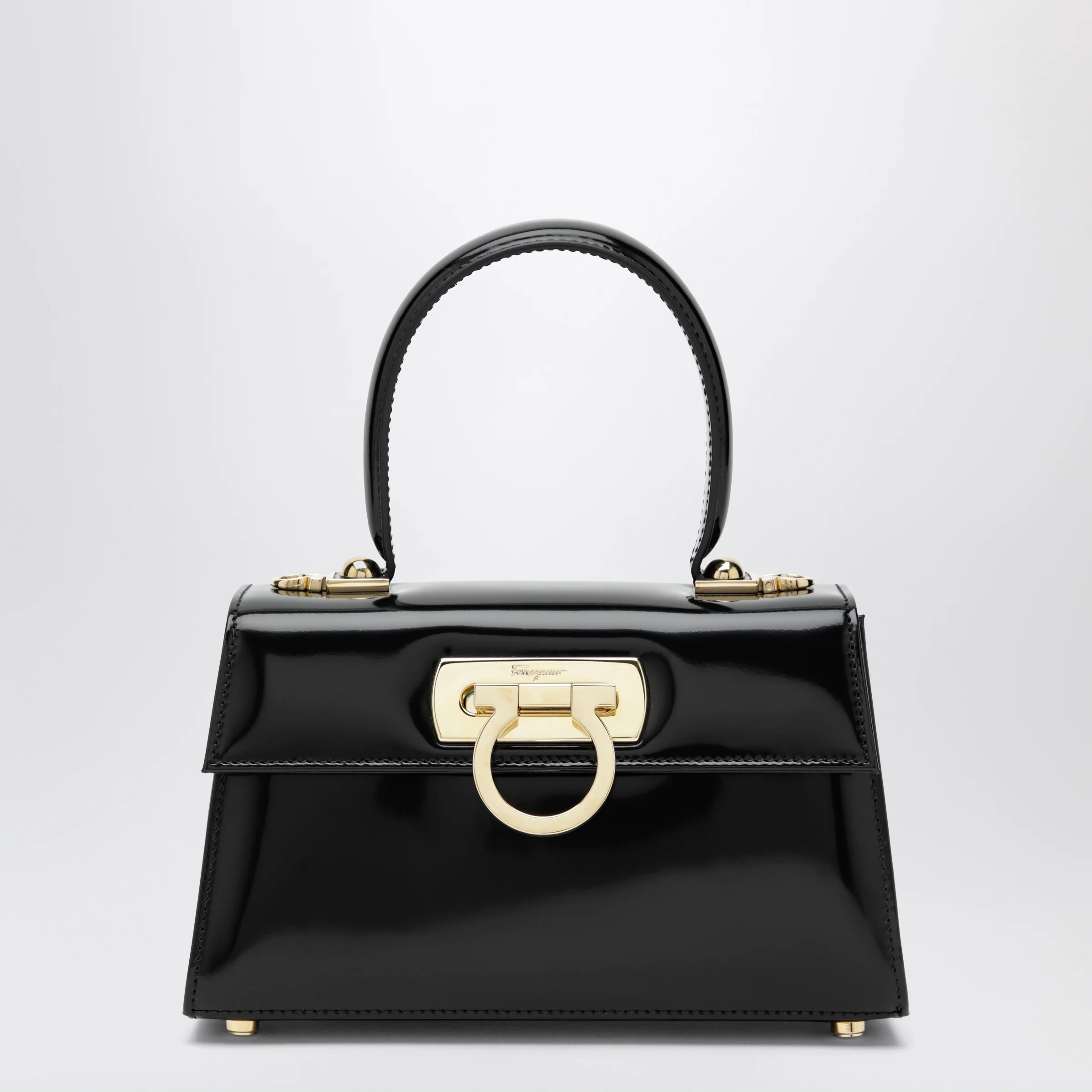 Ferragamo Black Iconic Top Handle bag