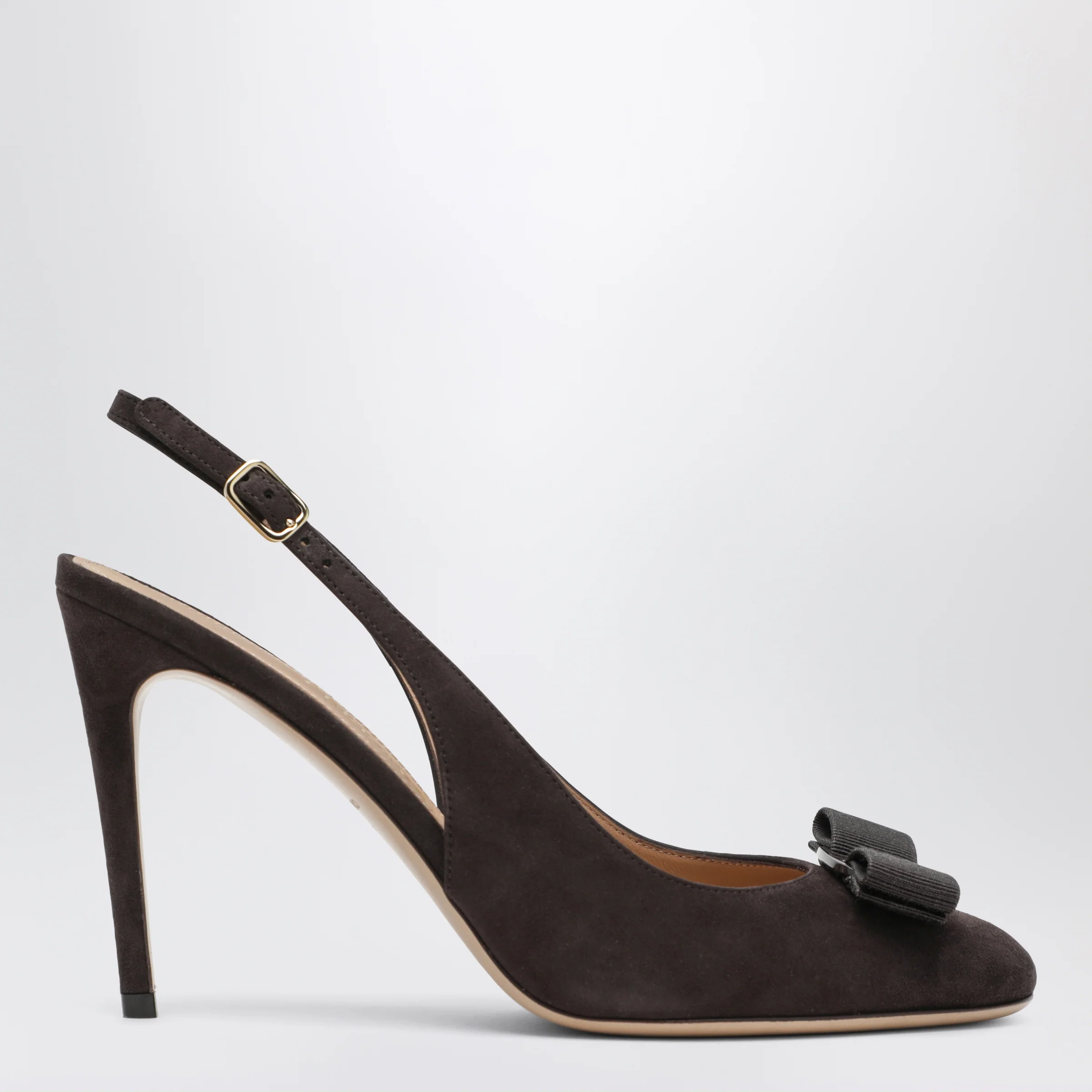 Ferragamo Vara bow slingbacks Dark Brown
