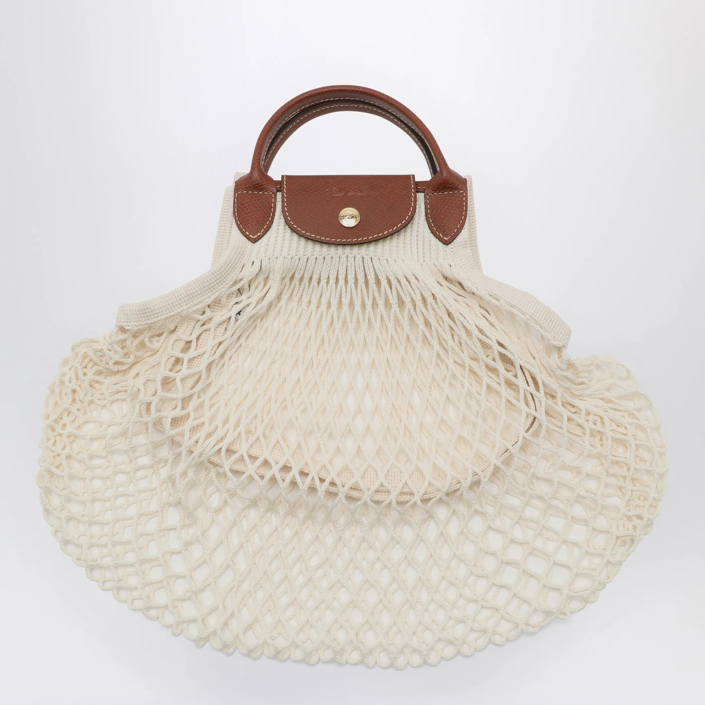 Longchamp Ecru La Pliage Filet small