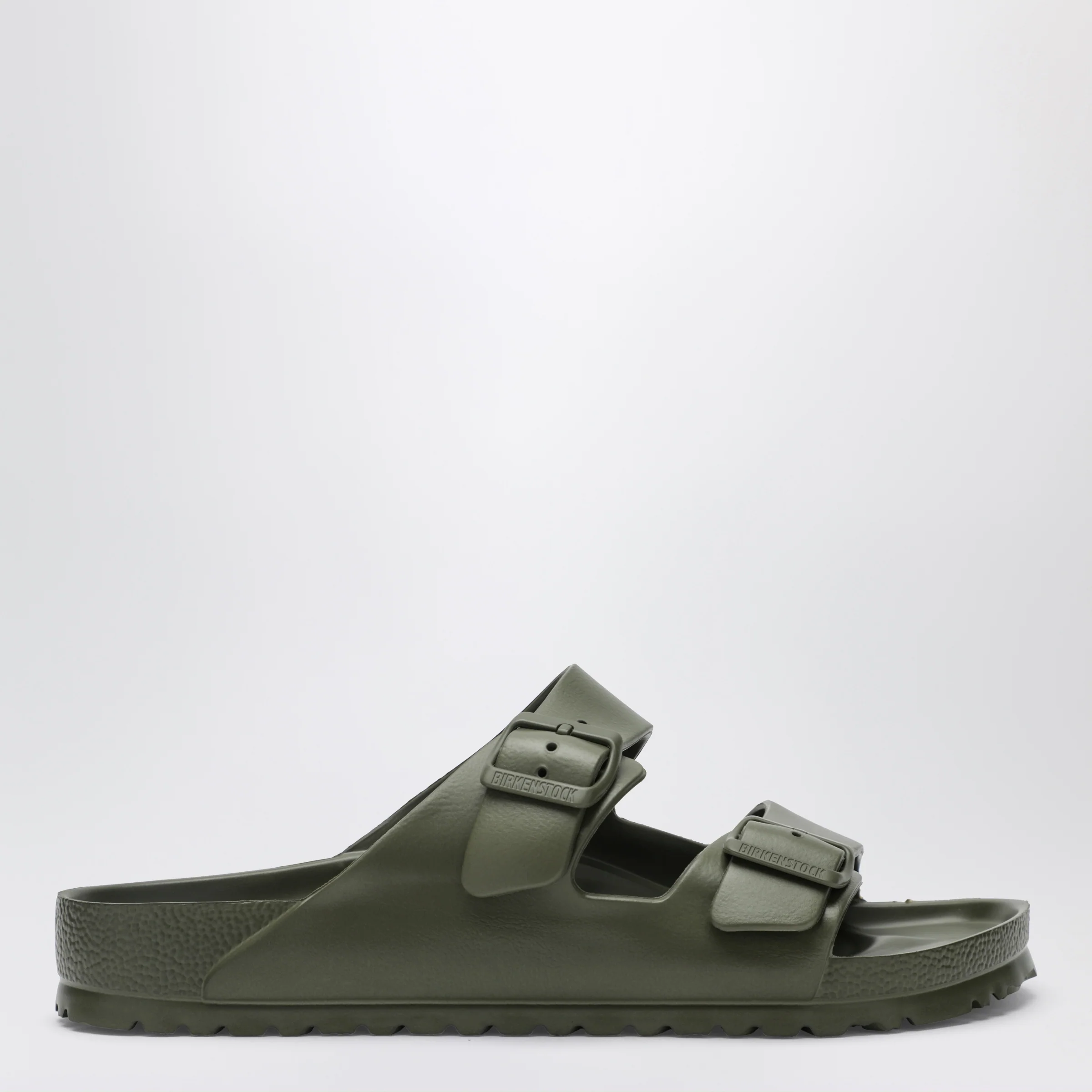 Khaki green Arizona EVA slides by Birkenstock