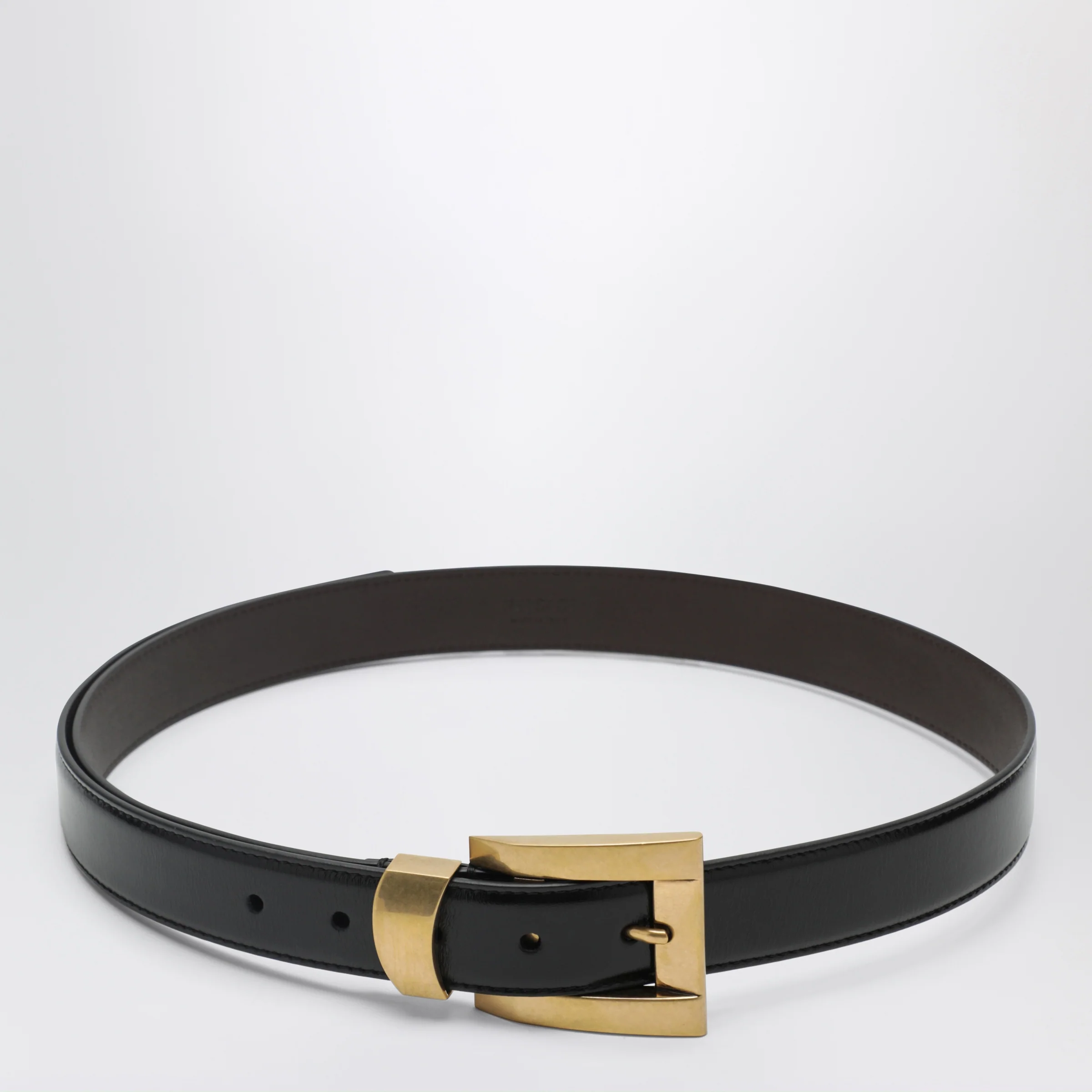 Versace Black leather belt