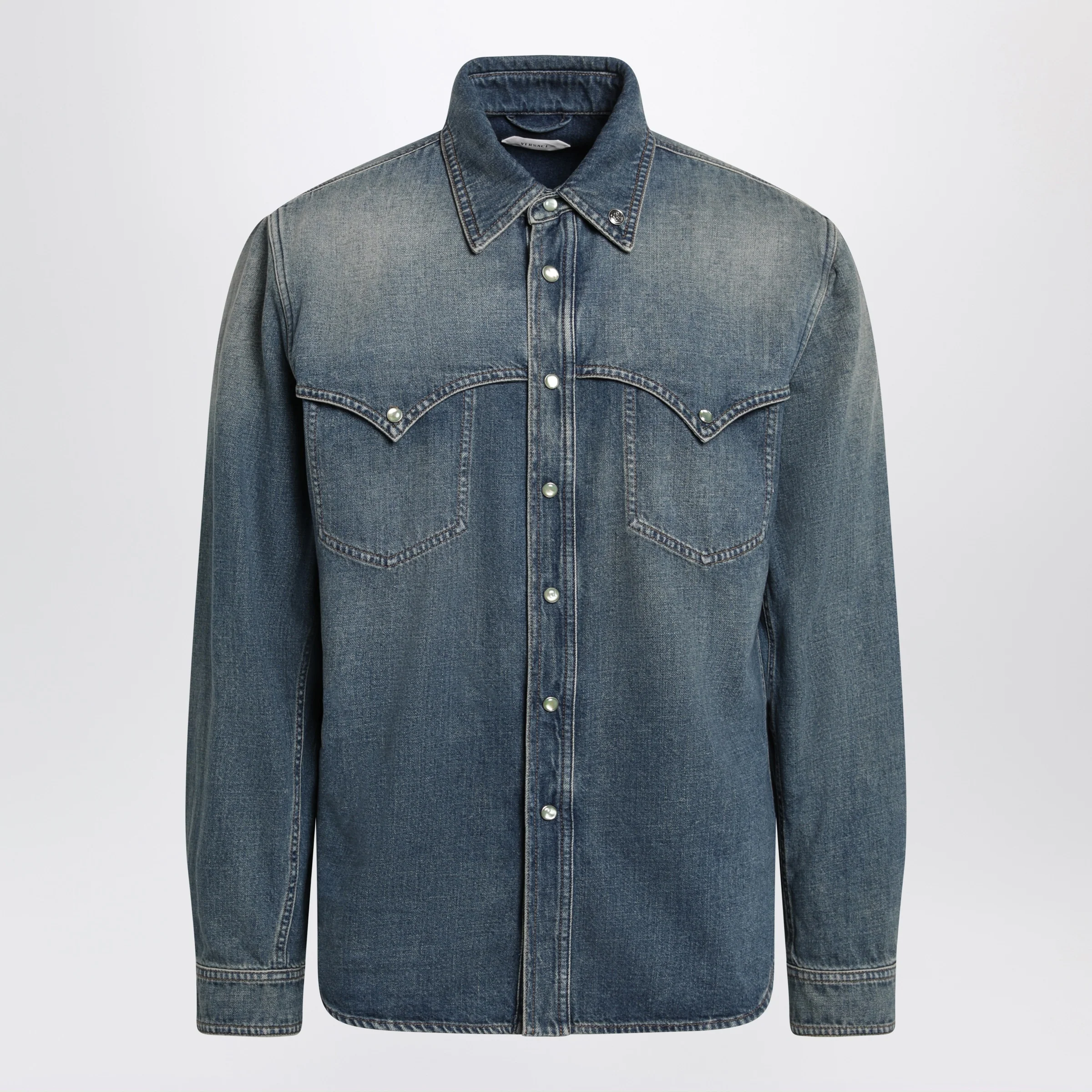 Versace Vintage blue denim shirt