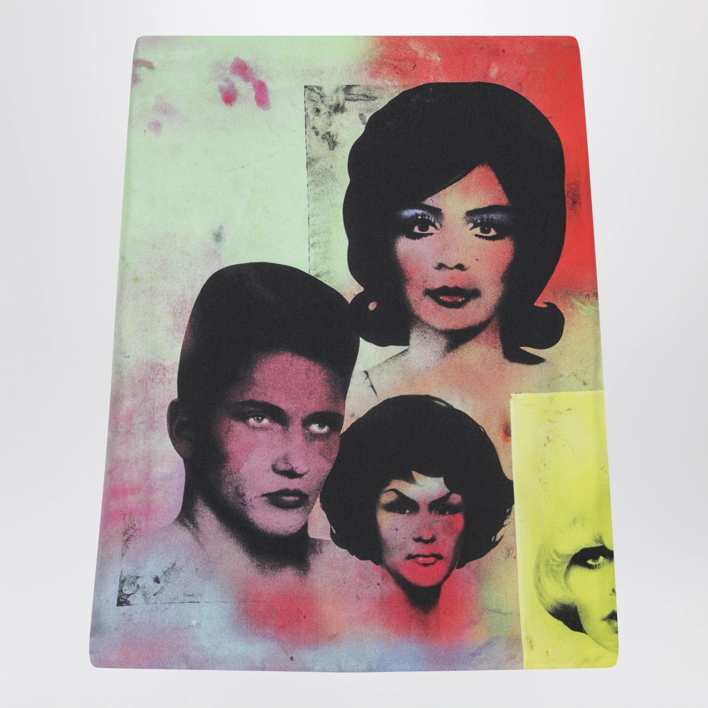 Versace Printed silk twill midi skirt