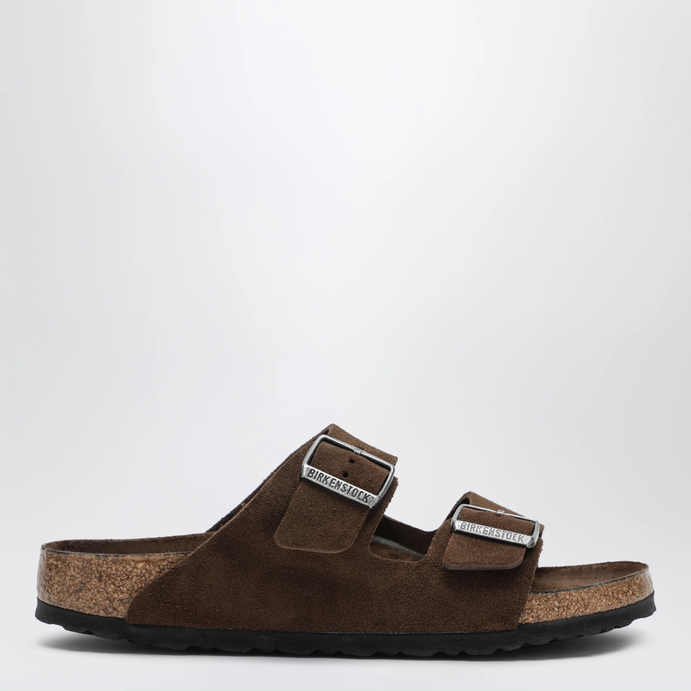 Birkenstock Brown Arizona slides with soft footbed in suede