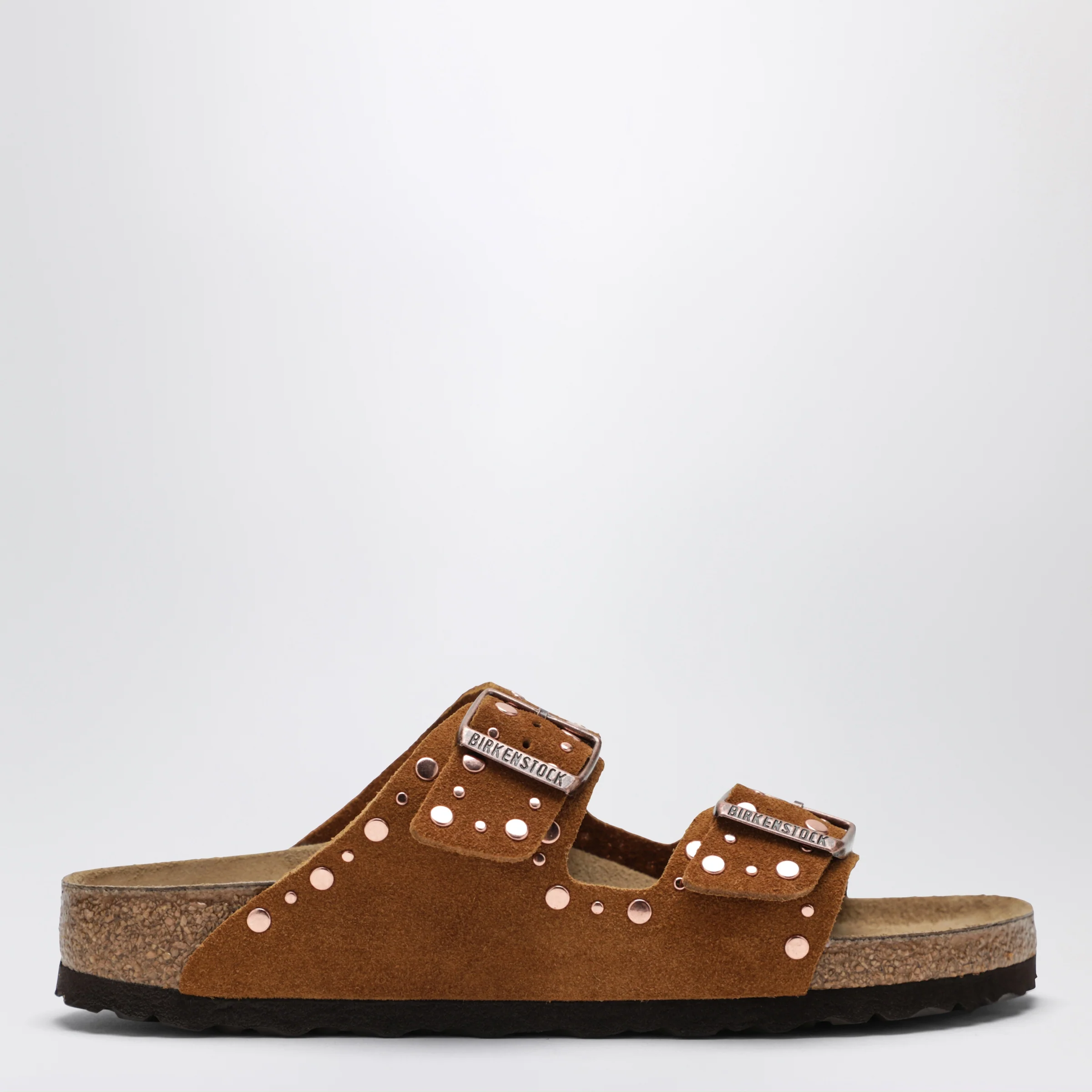 Birkenstock Arizona Rivet slides in suede leather with studs