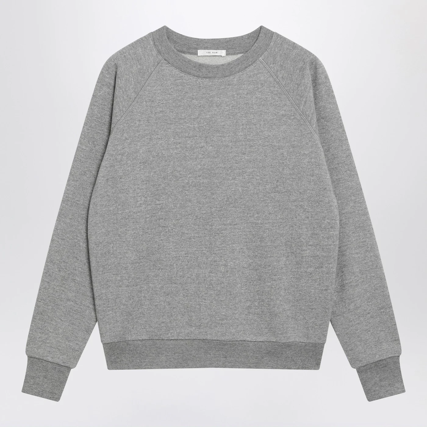 The Row Eulalia sweatshirt in grey mélange cashmere blend