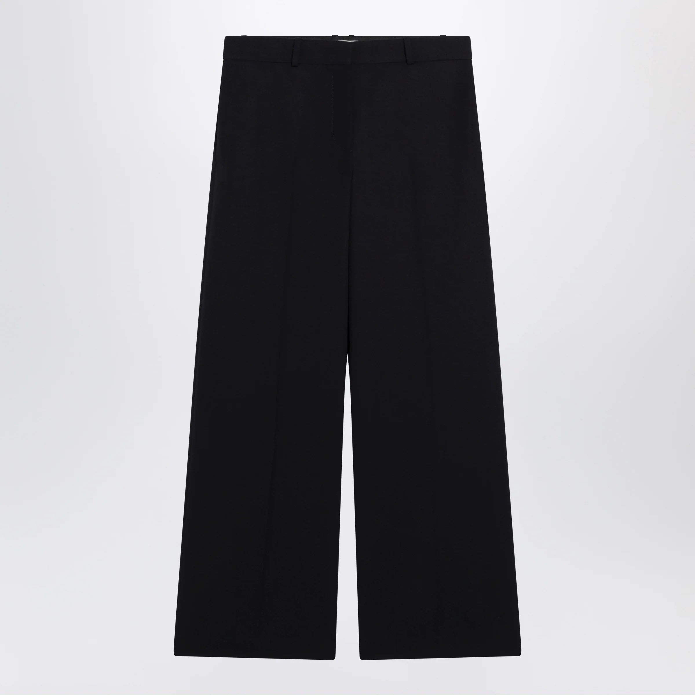 The Row Straight-leg low-rise wool gabardine pants in dark navy